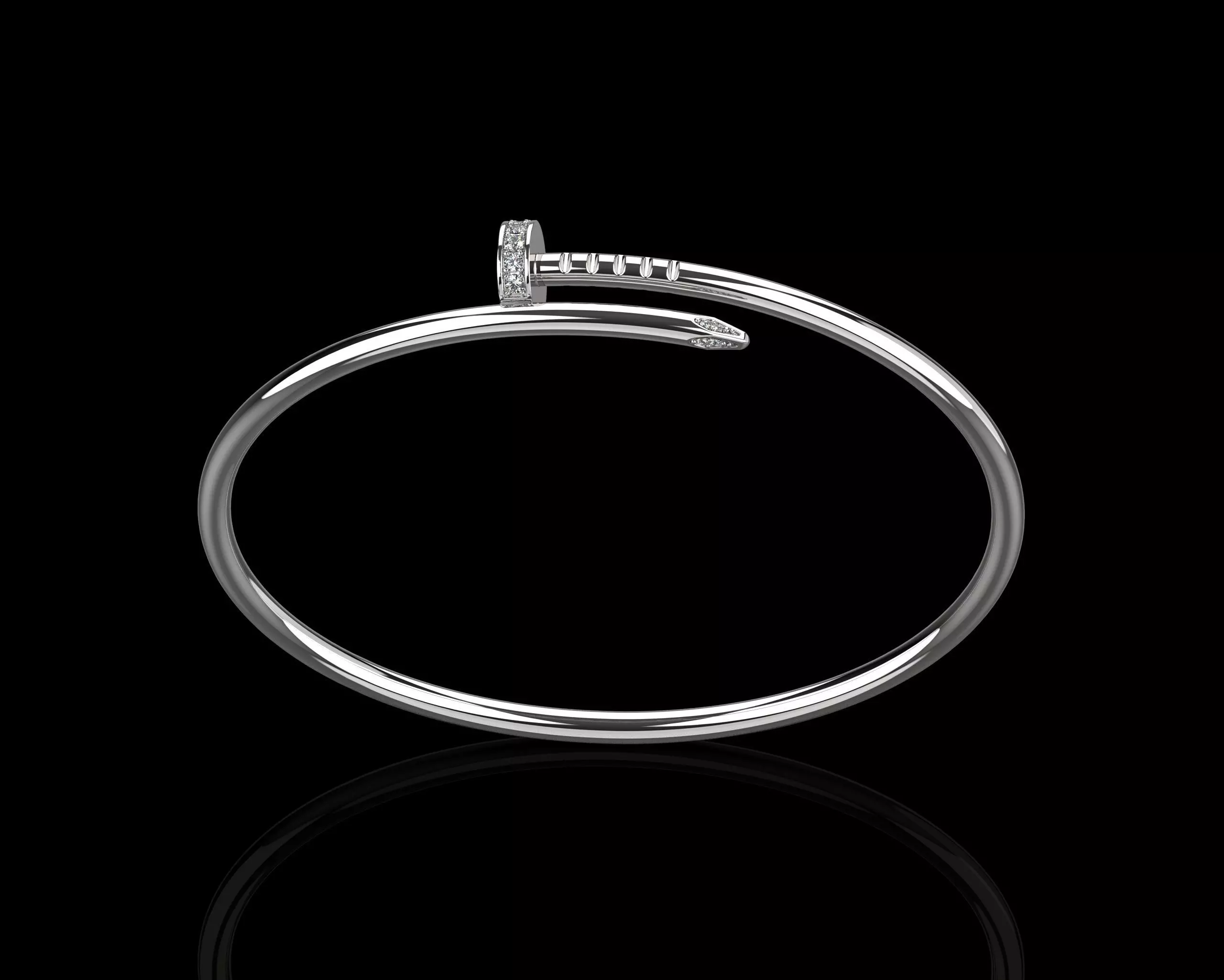 Juste un clou Nail Bracelet 20 Size with Gems Small Version N181 3D print model