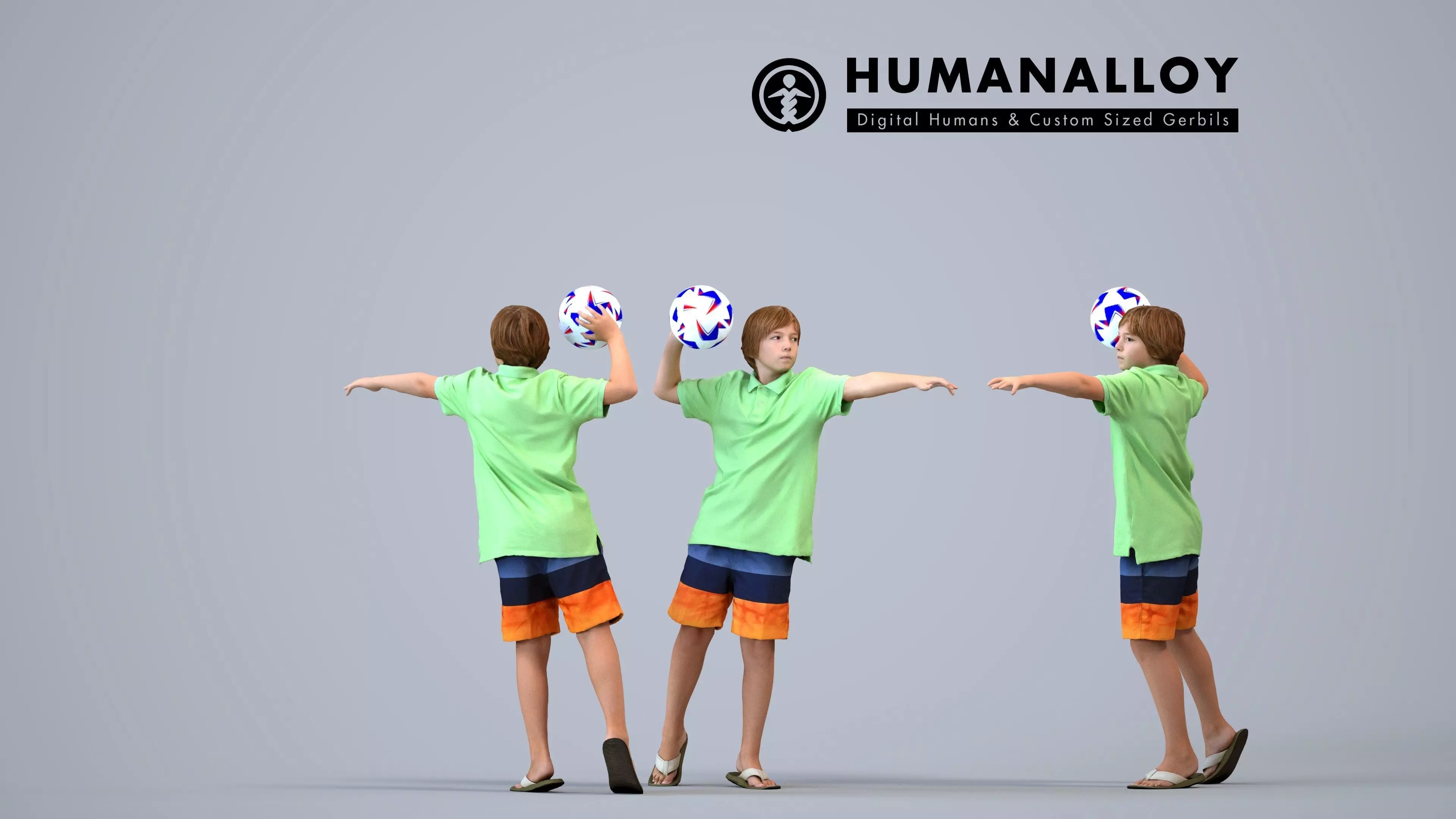 00449Brady007 - Teen Caucasian male exercising in summer 3D model
