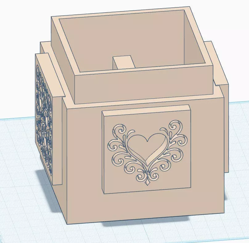Heart-Shaped Ornamental Organizer 3D print model