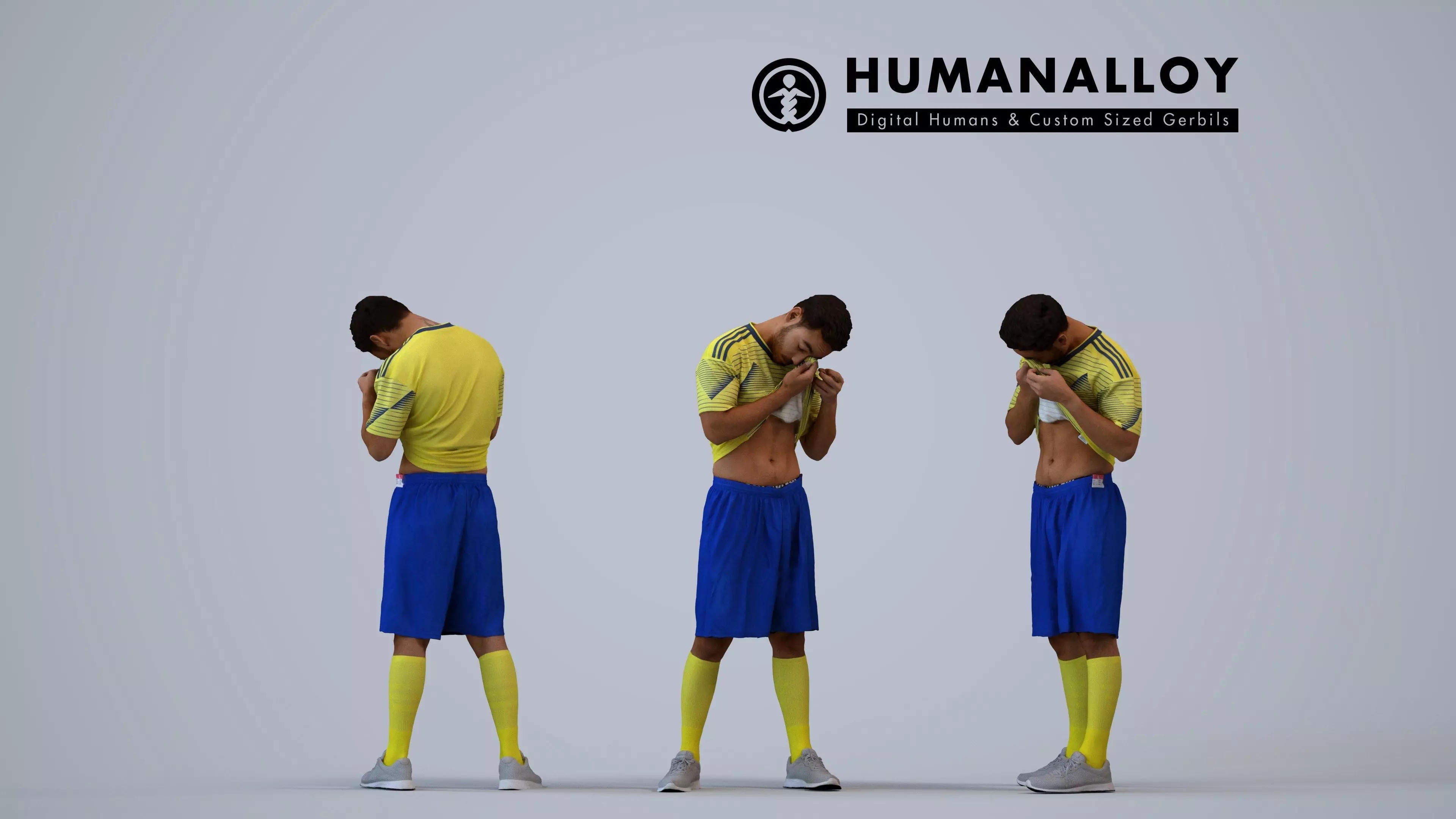 00467Xavier008 - Adult Caucasian man exercising in athletic 3D model