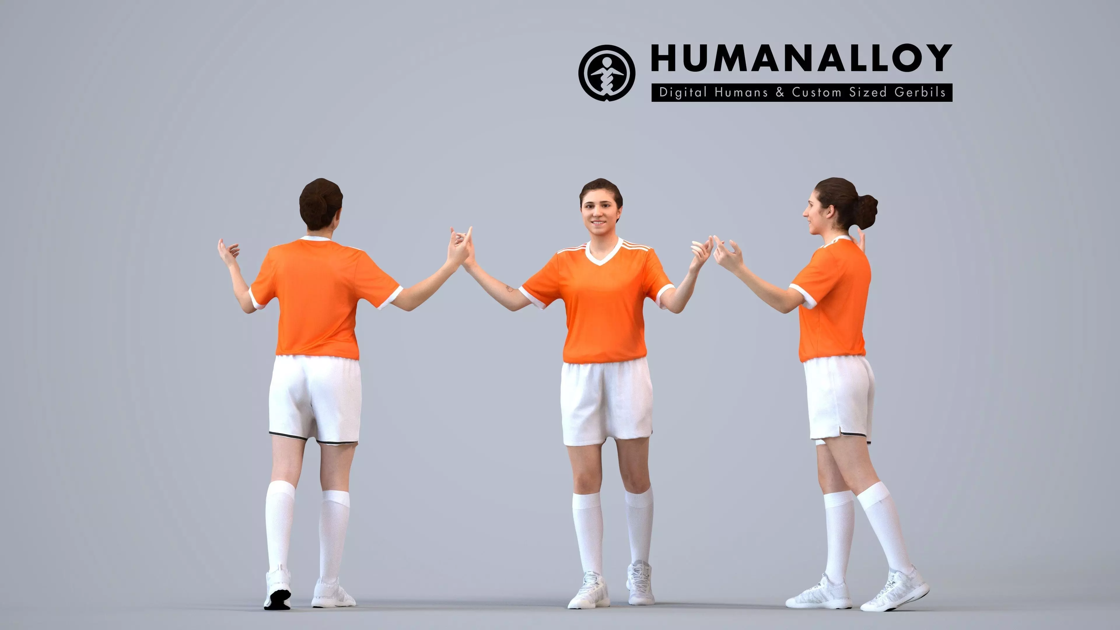 00468Gloria003 - Adult Caucasian woman exercising in athletic 3D model