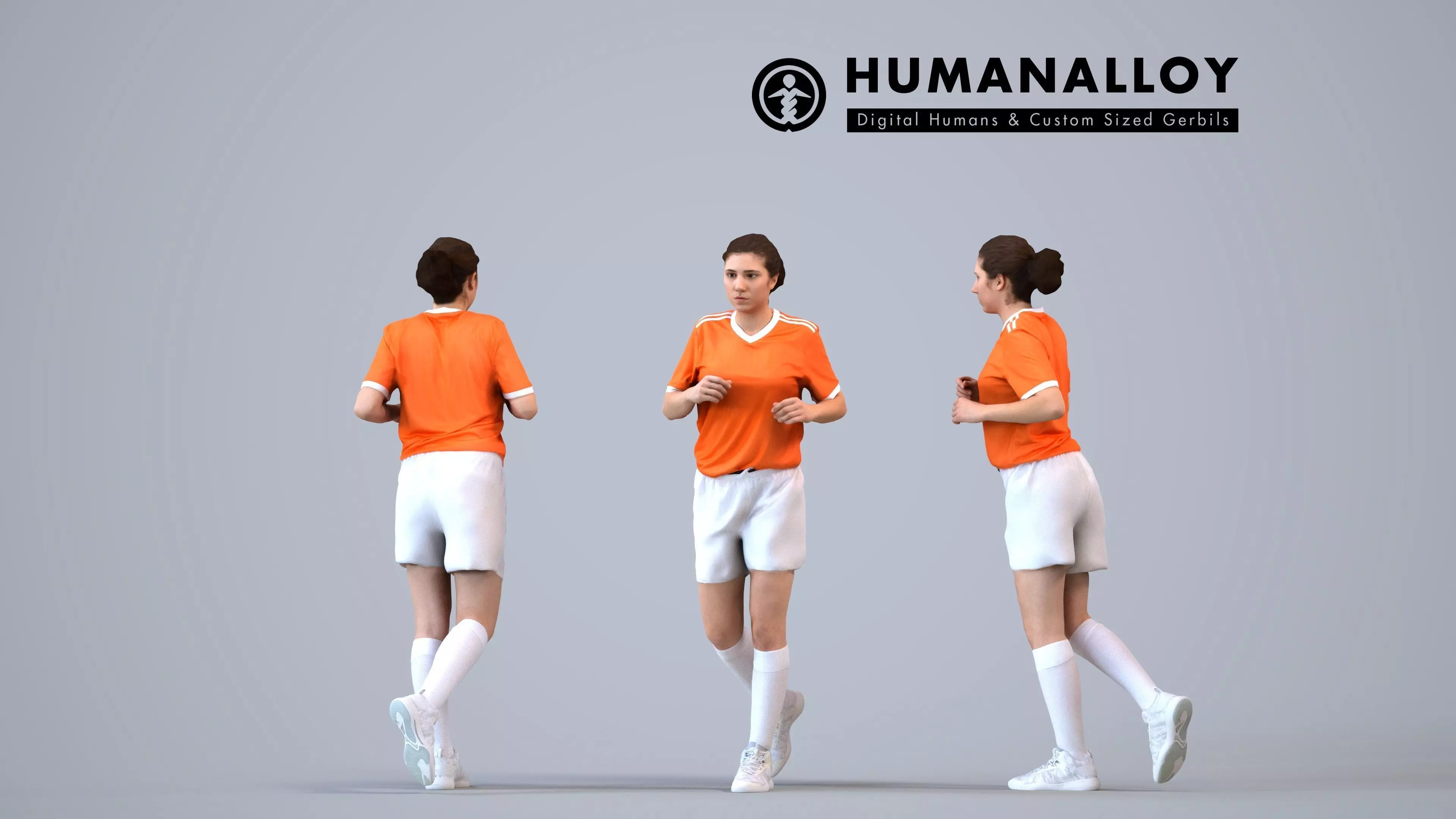 00468Gloria007 - Adult Caucasian woman running in summer 3D model