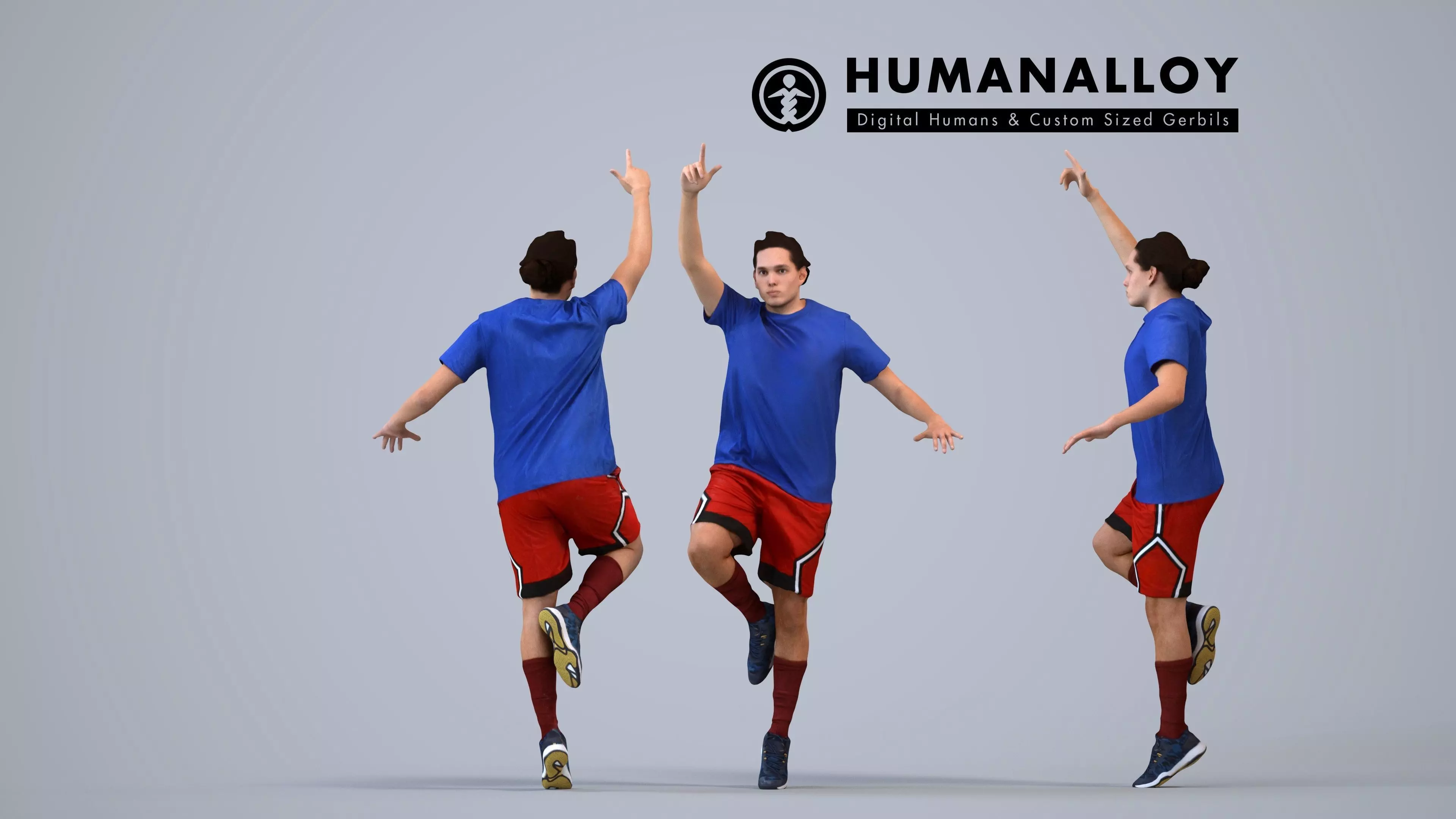 00496Mateo006 - Adult Caucasian male running in athletic wear 3D model