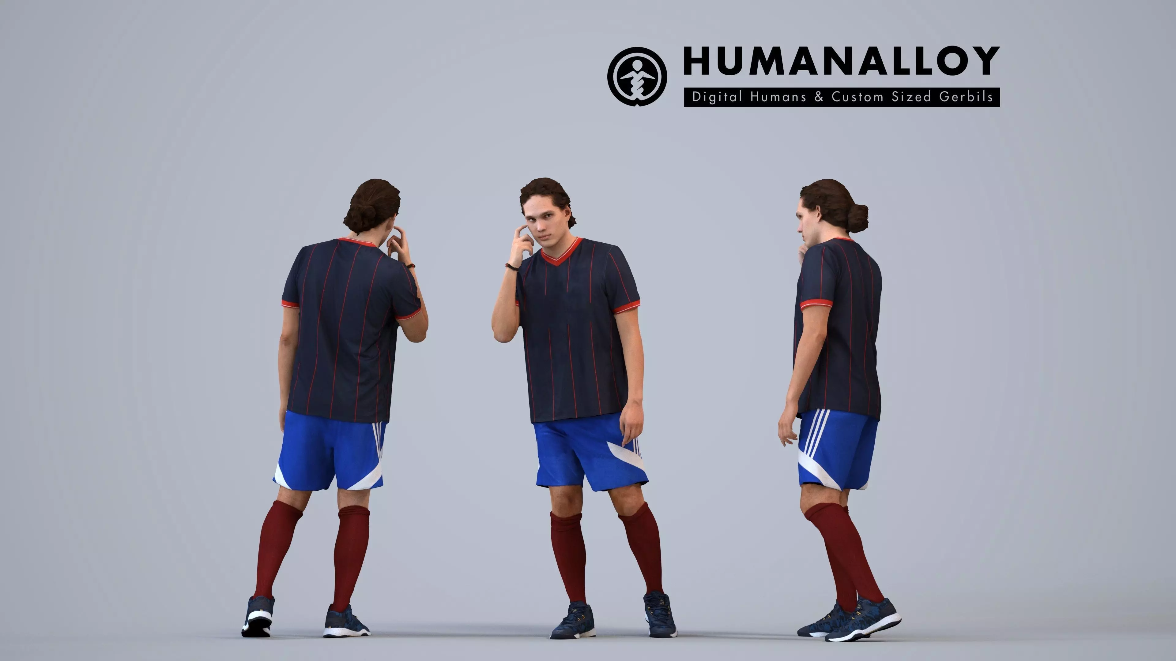 00497Mateo005 - Adult Caucasian man standing in athletic wear 3D model