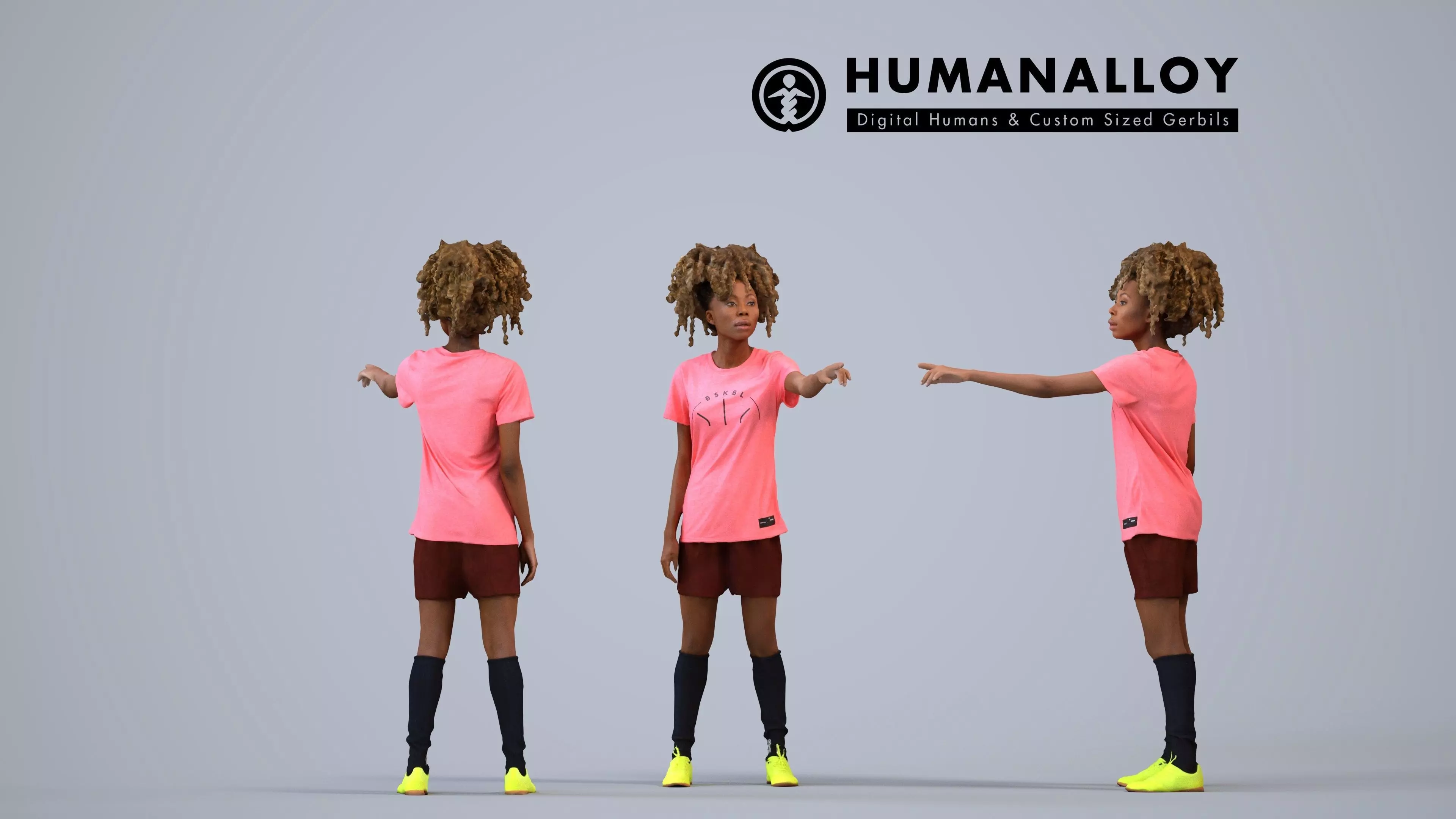 00498Harper003 - Adult Black woman exercising in fitness 3D model