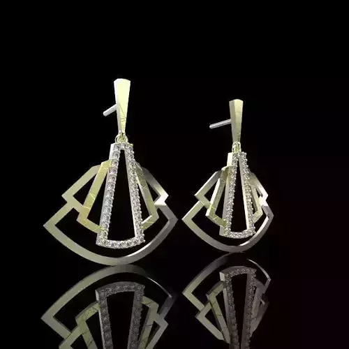 EARRINGS ART DECO LINES