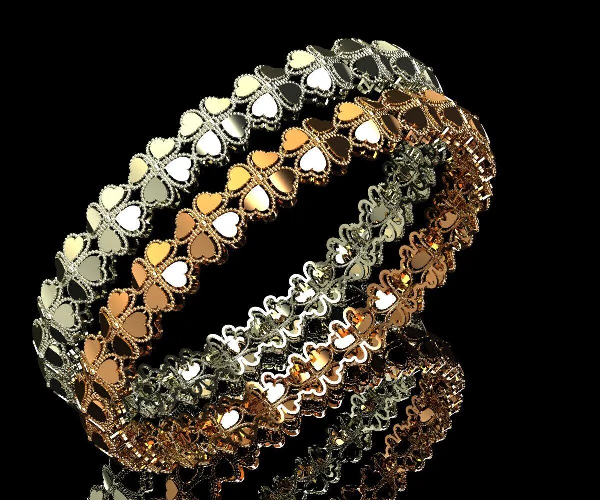 1357 Love Gold Bangle 61MM-12gm 3D print model