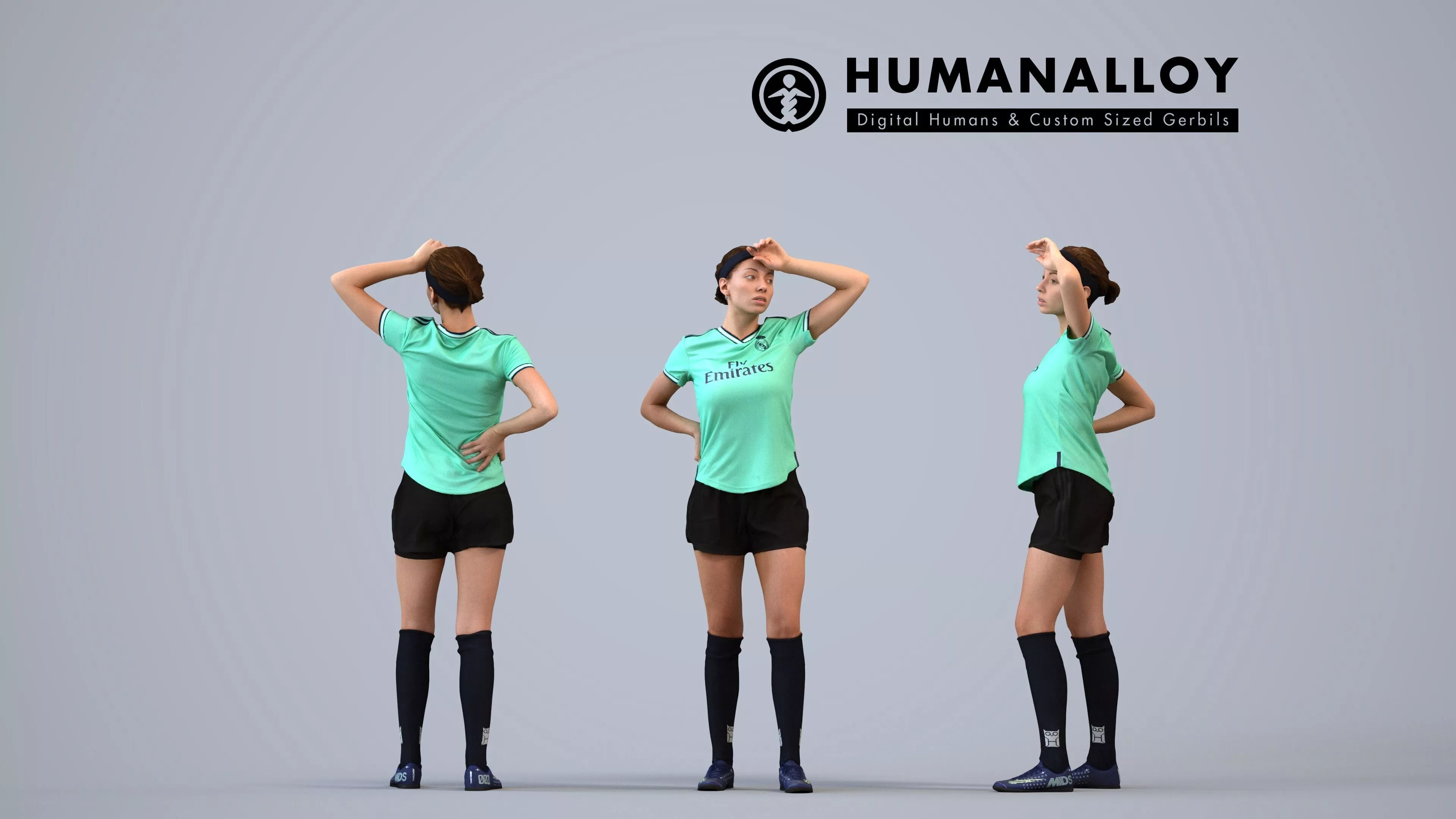 00524Eva008 - Adult Caucasian woman exercising in fitness 3D model