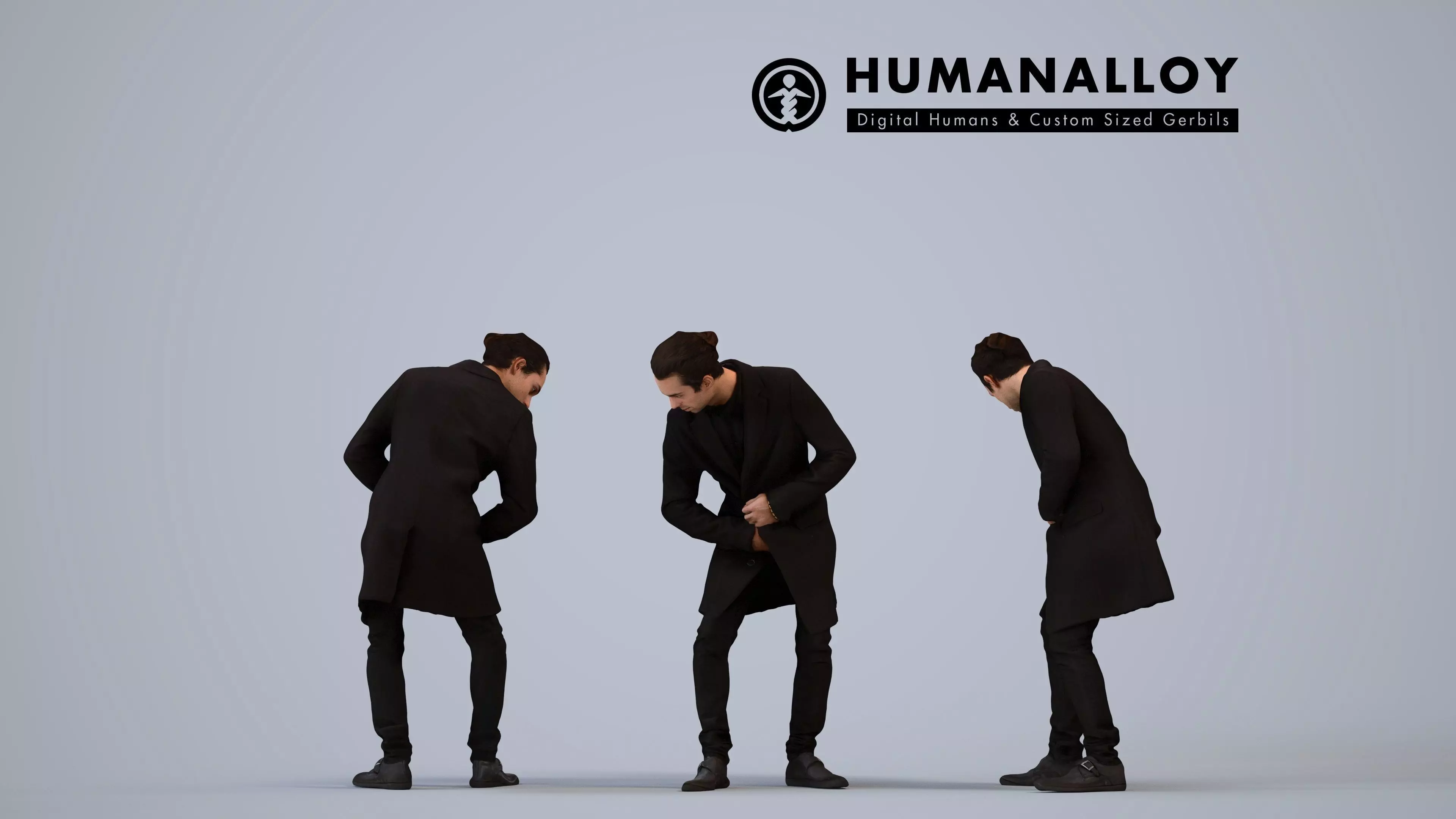 00530Carlos011 - Adult Caucasian man crouching in public space 3D model