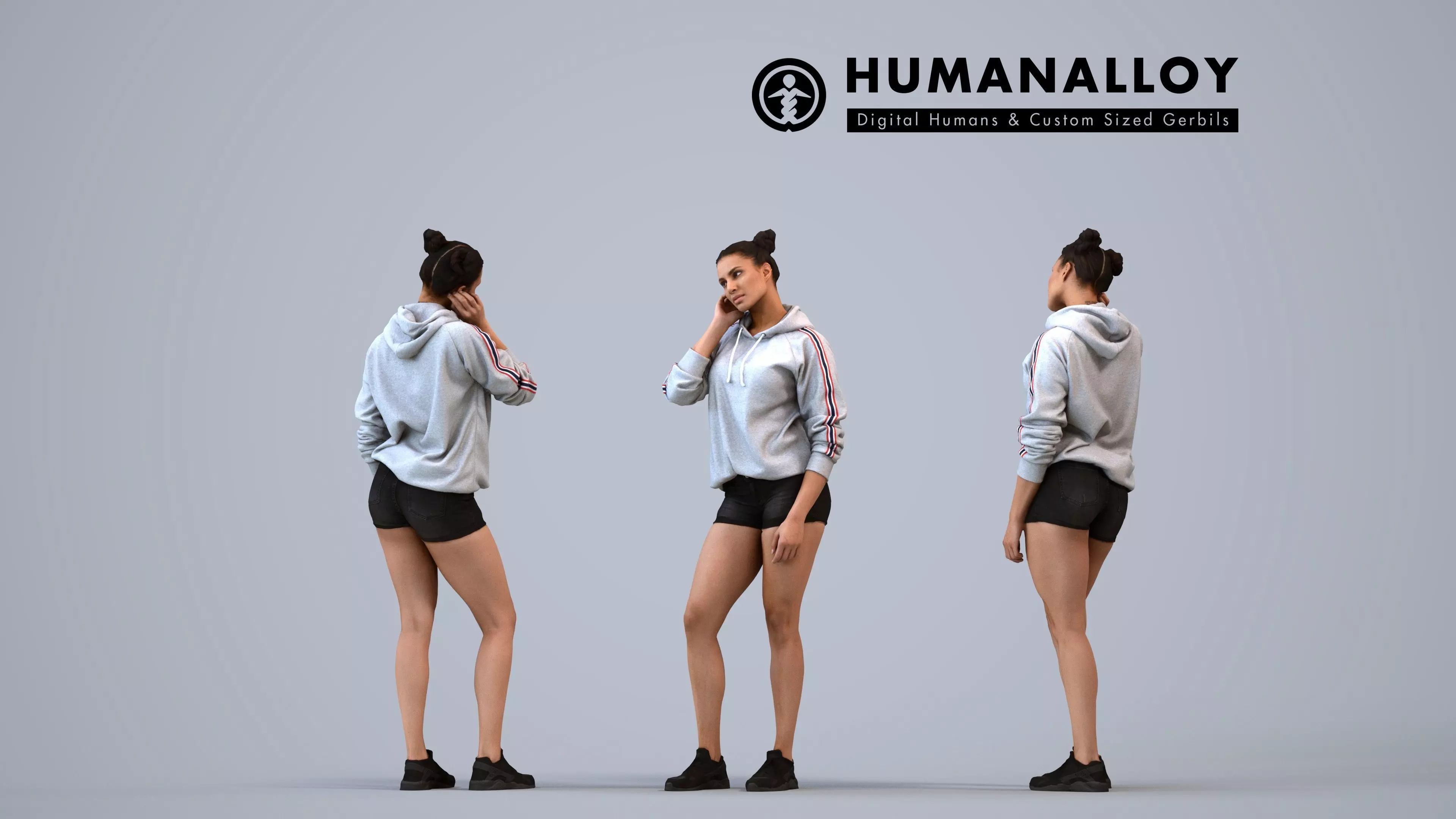 00537Helen004 - Adult Indian woman standing in public space 3D model