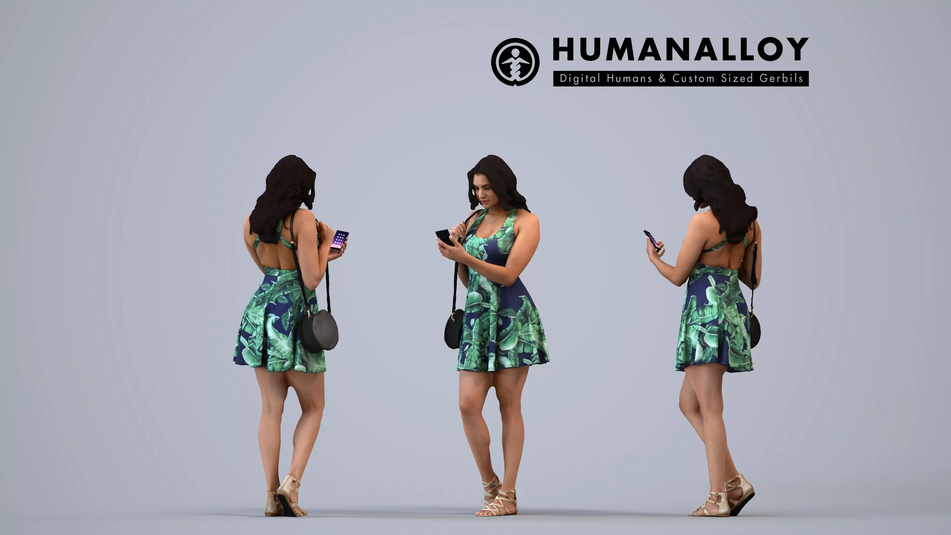 00539Helen004 - Adult Indian woman standing in public space 3D model