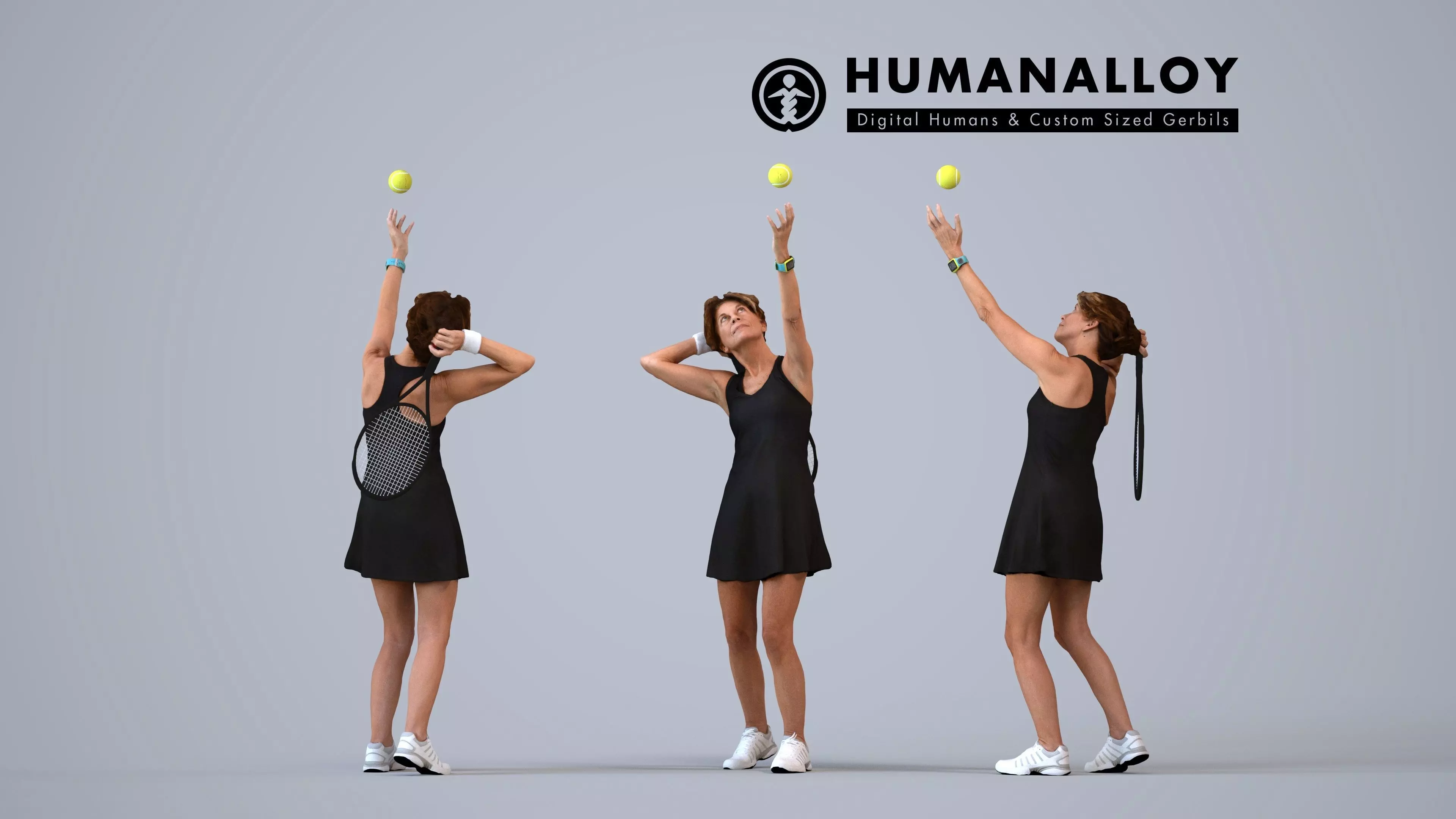 00542Dora006 - Adult Caucasian woman exercising in athletic 3D model