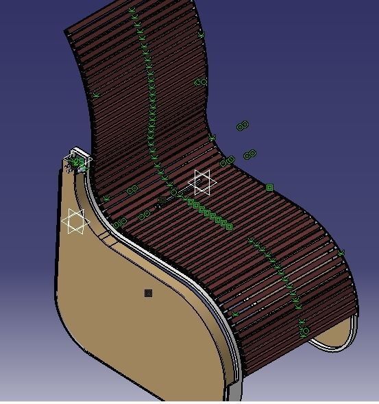 flexible chair 3D model_0