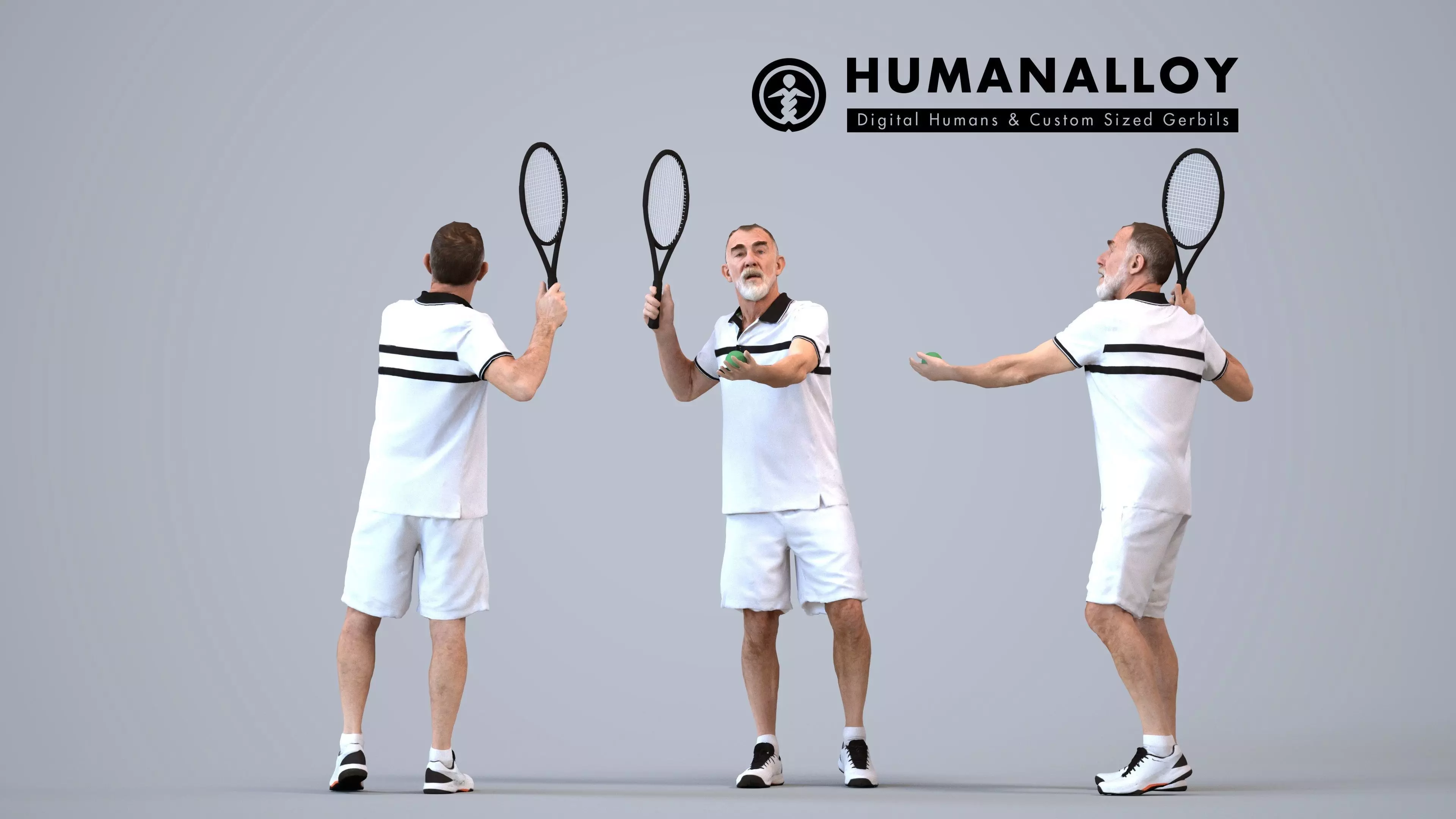 00546Anthony004 - Adult Caucasian man exercising in athletic 3D model