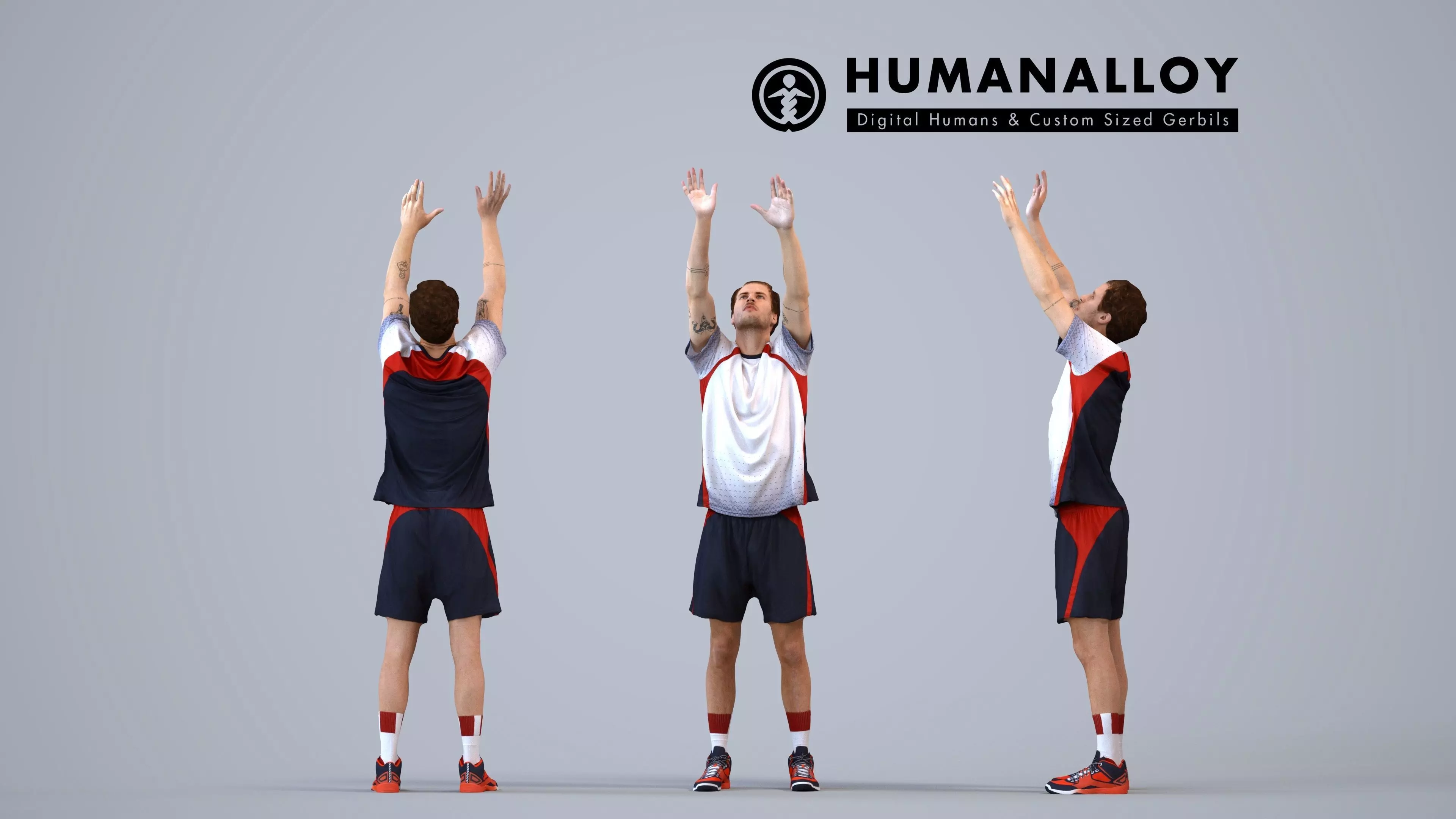 00560Jason004 - Adult Caucasian man exercising in athletic wear 3D model