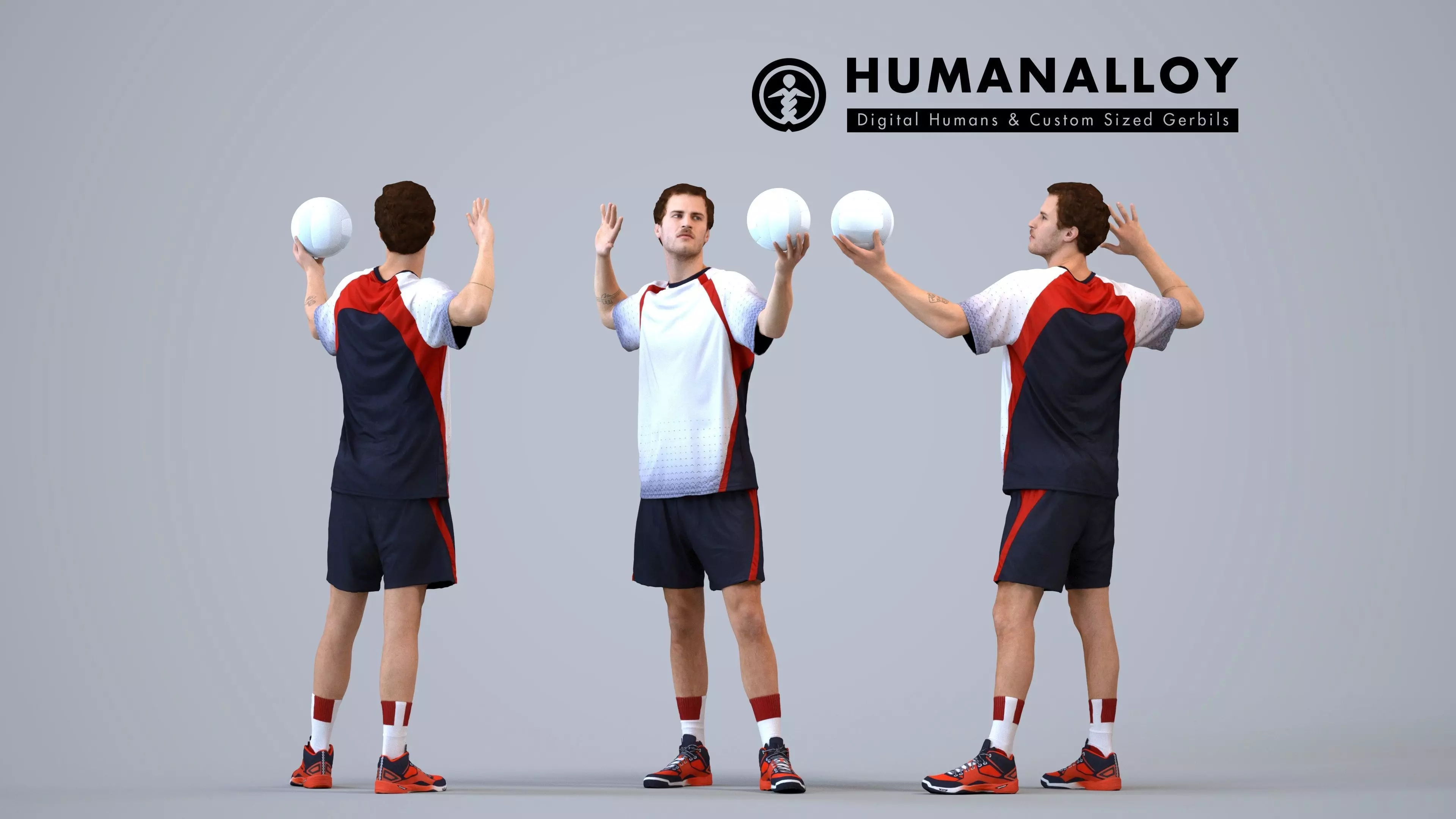 00560Jason006 - Adult Caucasian man exercising in athletic wear 3D model