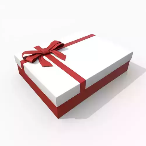 Gift Box - Wide Rectangular with Fixed Ribbon Bow
