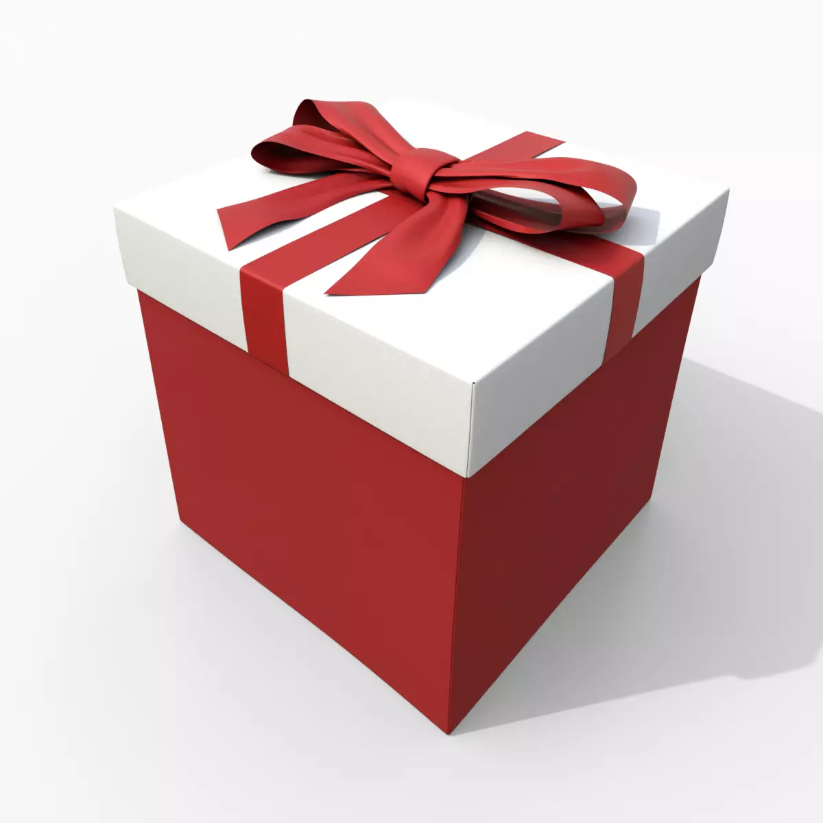 Gift Box - Regular with Fixed Ribbon Bow Low-poly 3D model