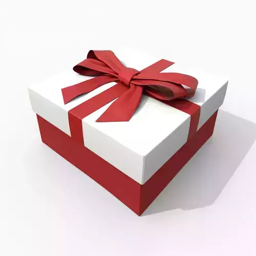 Gift Box - Low Regular with Fixed Ribbon Bow