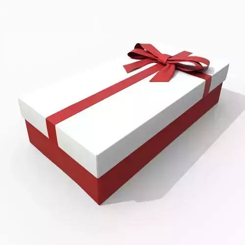 Gift Box - Low Rectangular with Fixed Ribbon Bow