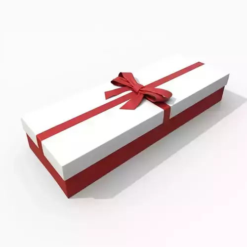 Gift Box - Long Rectangular with Fixed Ribbon Bow