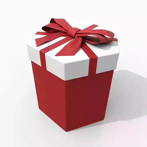 Gift Box - Hexagon with Fixed Ribbon Bow