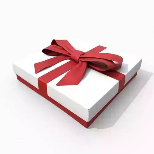 Gift Box - Flat Regular with Fixed Ribbon Bow