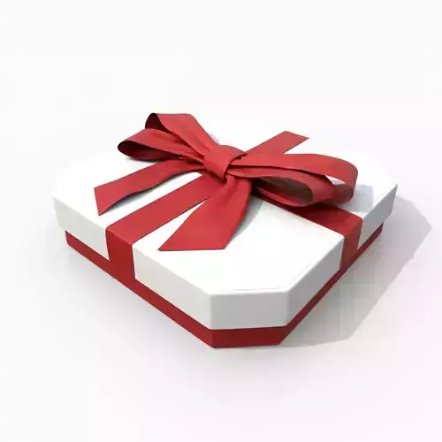 Gift Box - Flat Beveled Edge with Fixed Ribbon Bow