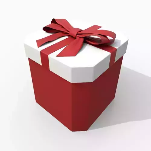 Gift Box - Beveled Edge with Fixed Ribbon Bow