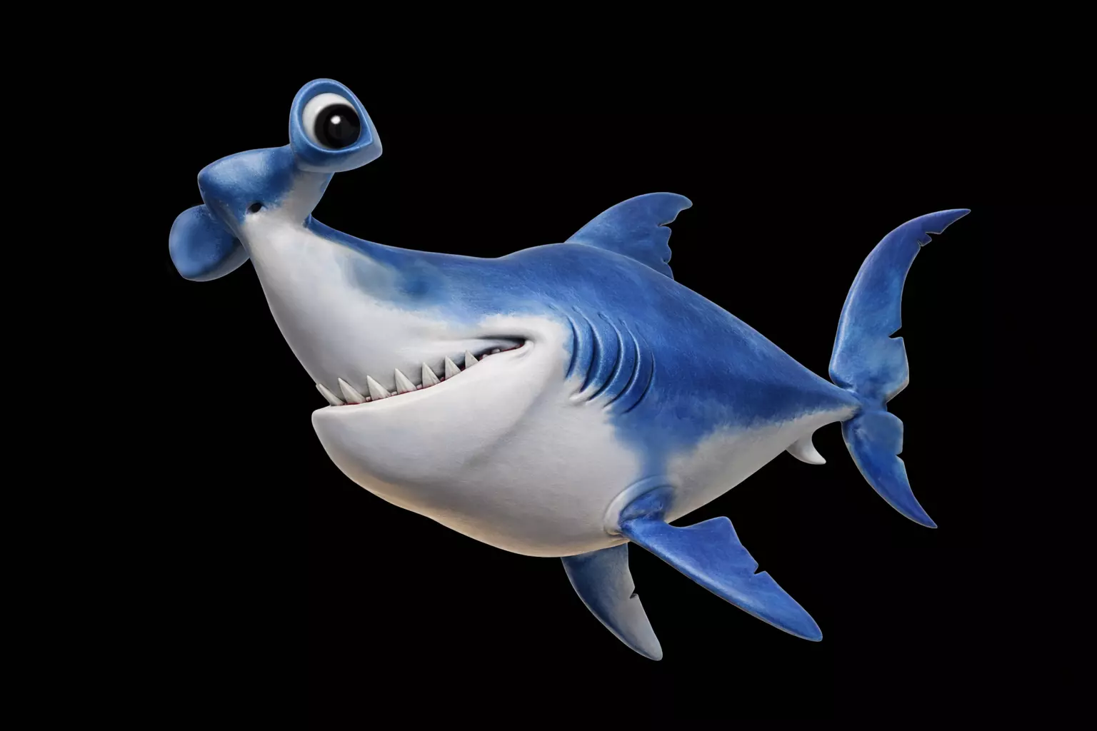 Tiburon Martillo caricatura shark 3D print model