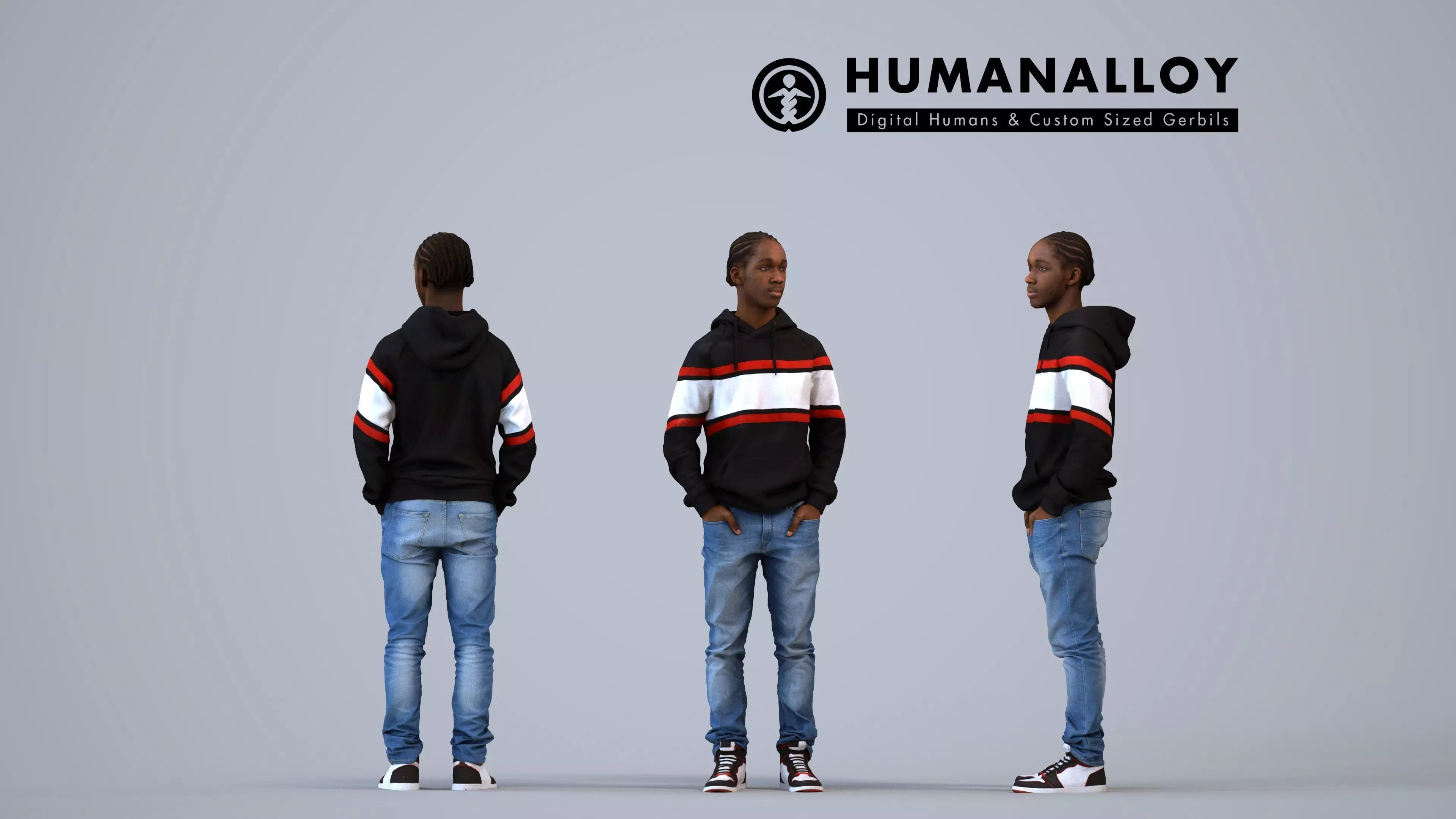 00585Jimmy007 - Teen Black male waiting in public space wearing 3D model