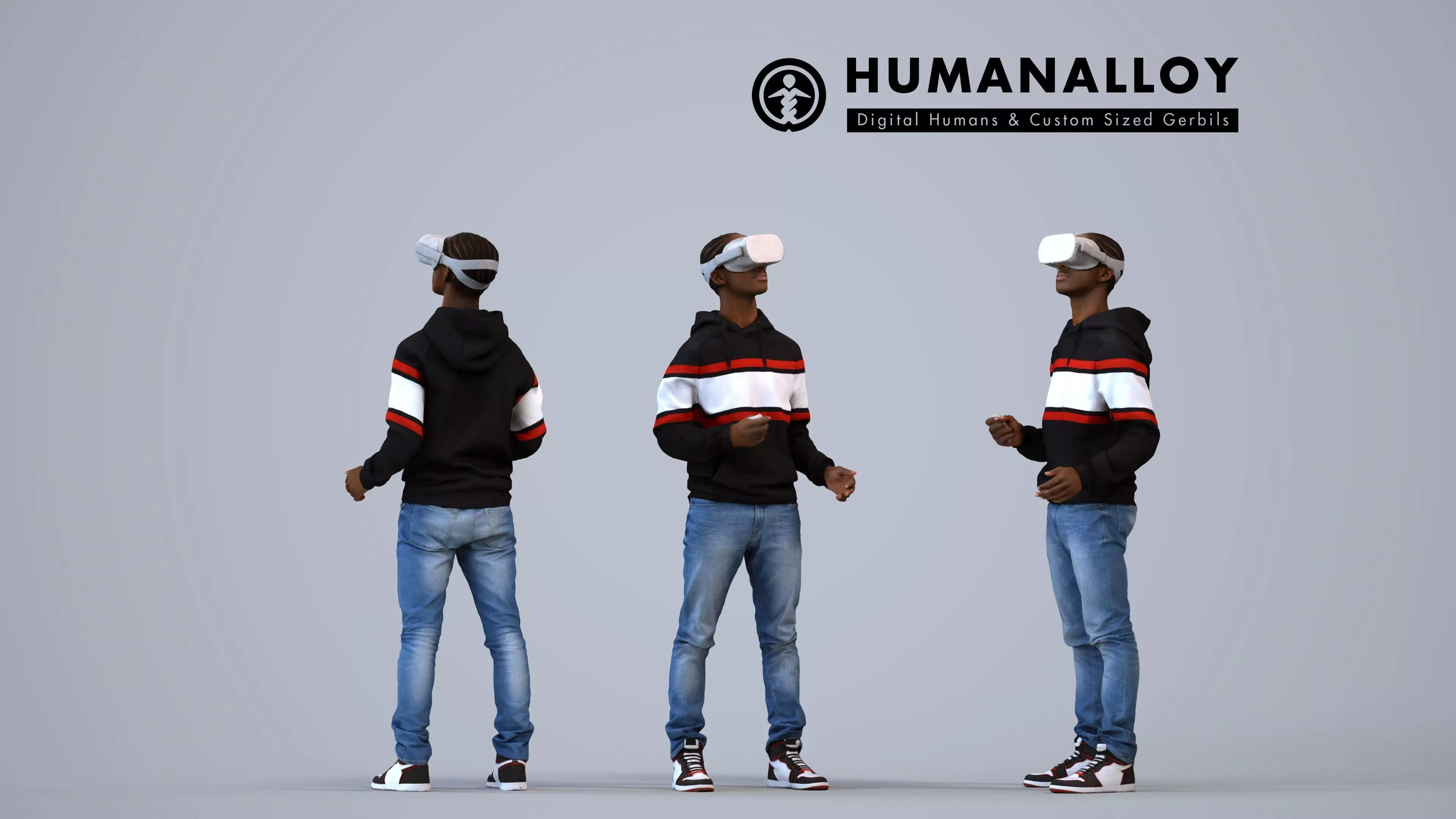 00585Jimmy015 - Teen Black male standing in public space 3D model