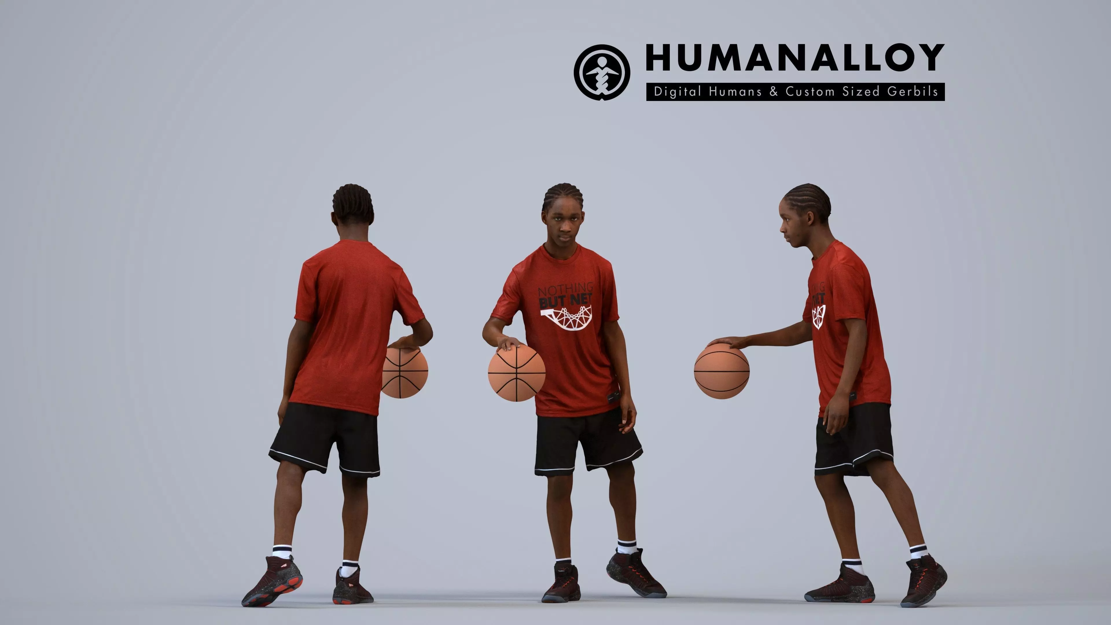 00587Jimmy005 - Teen Black male exercising in summer sportswear 3D model