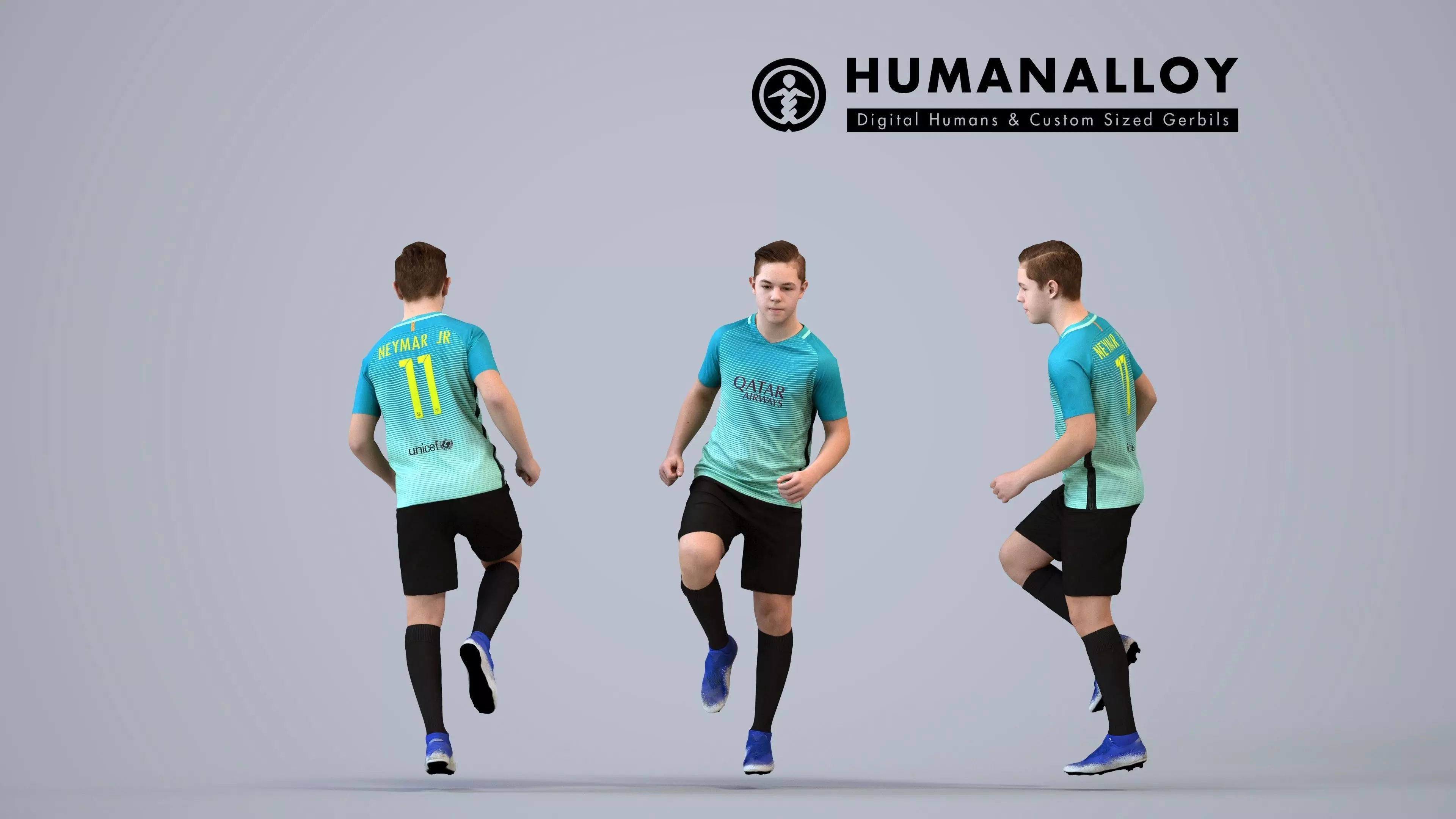 00588Kyle004 - Teen Caucasian male running in summer sportswear 3D model