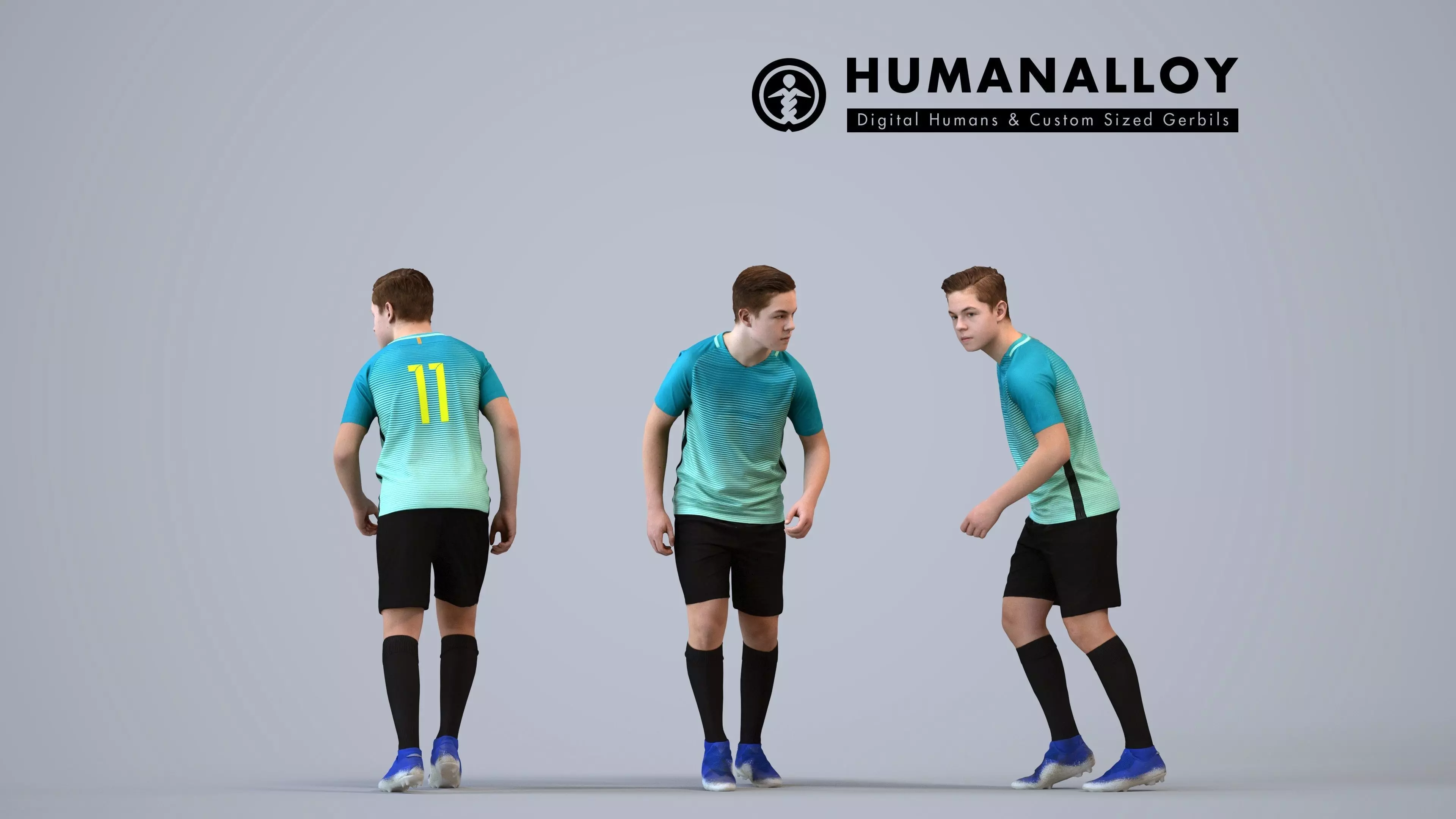 00588Kyle007 - Teen Caucasian male exercising outdoors in 3D model