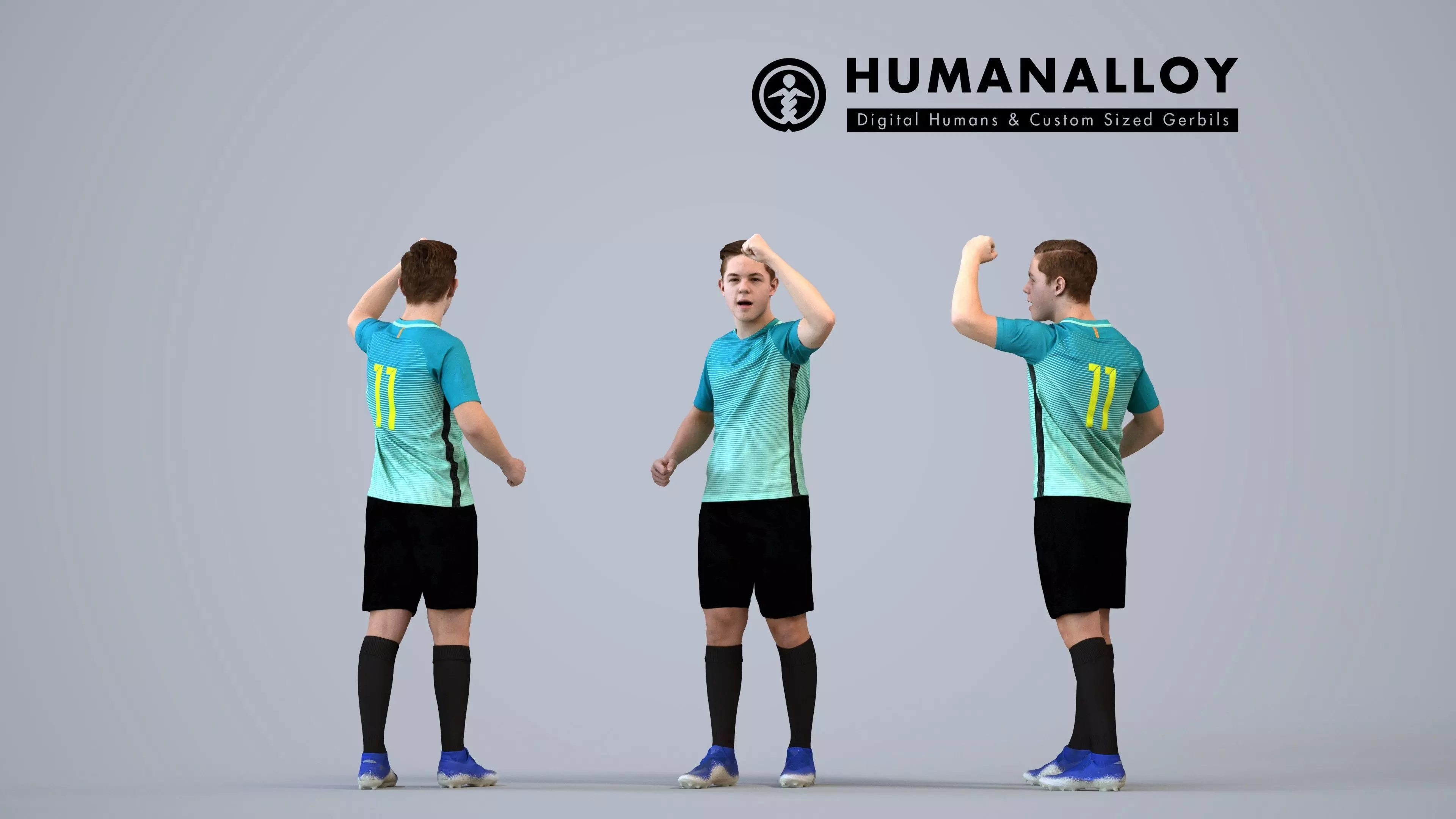 00588Kyle010 - Teen Caucasian male exercising in summer 3D model