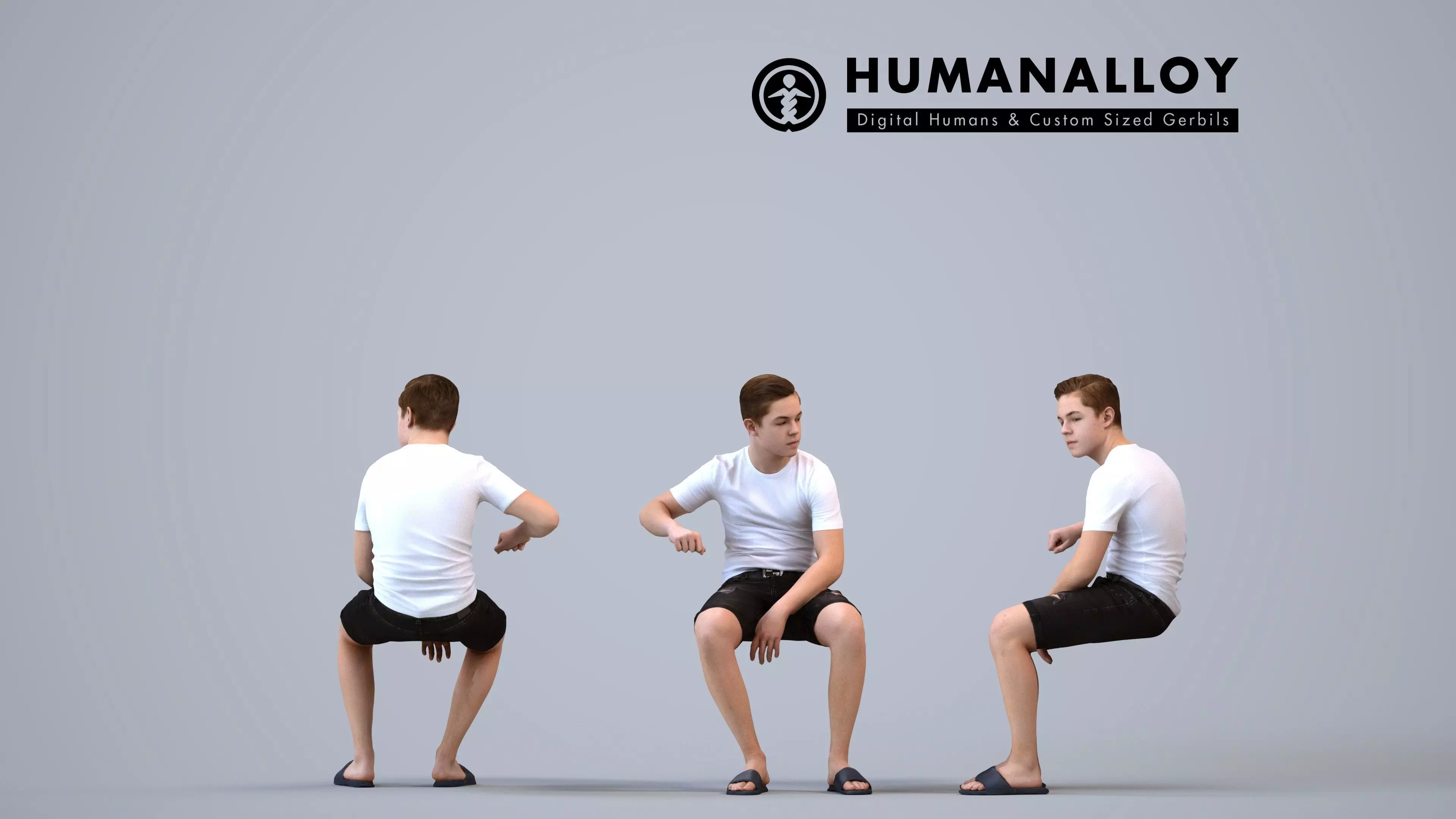 00590Kyle008 - Teen Caucasian male relaxing at home in casual 3D model