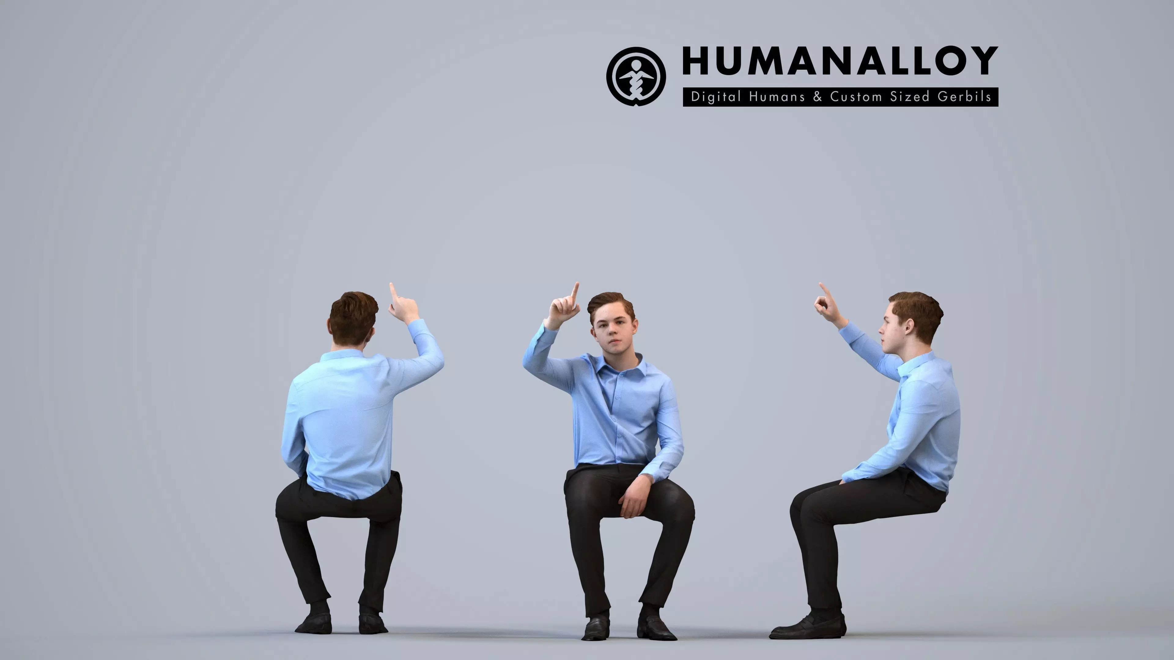00592Kyle009 - Teen Caucasian male presenting in school setting 3D model