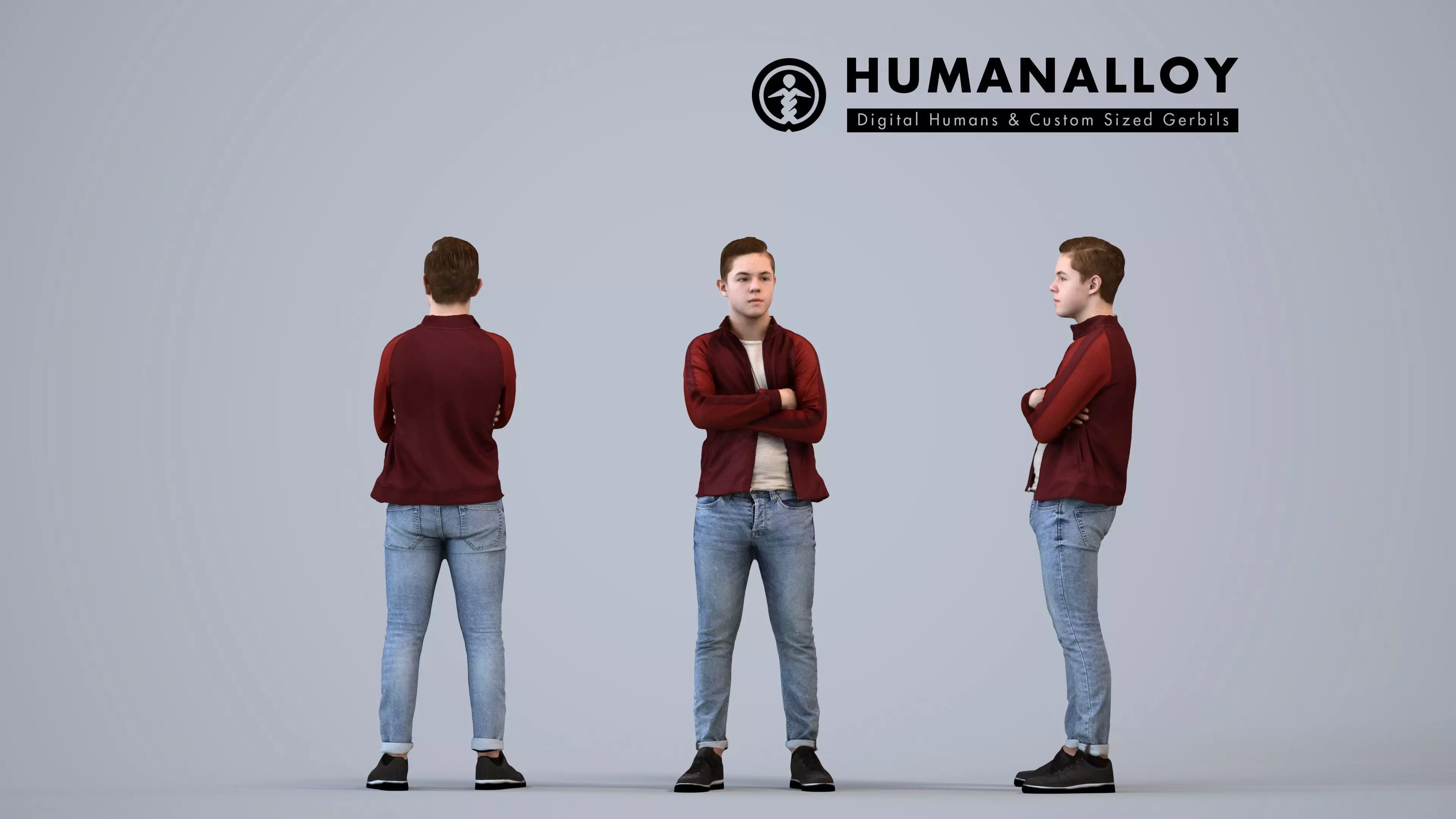 00594Kyle004 - Teen Caucasian male waiting in public space 3D model