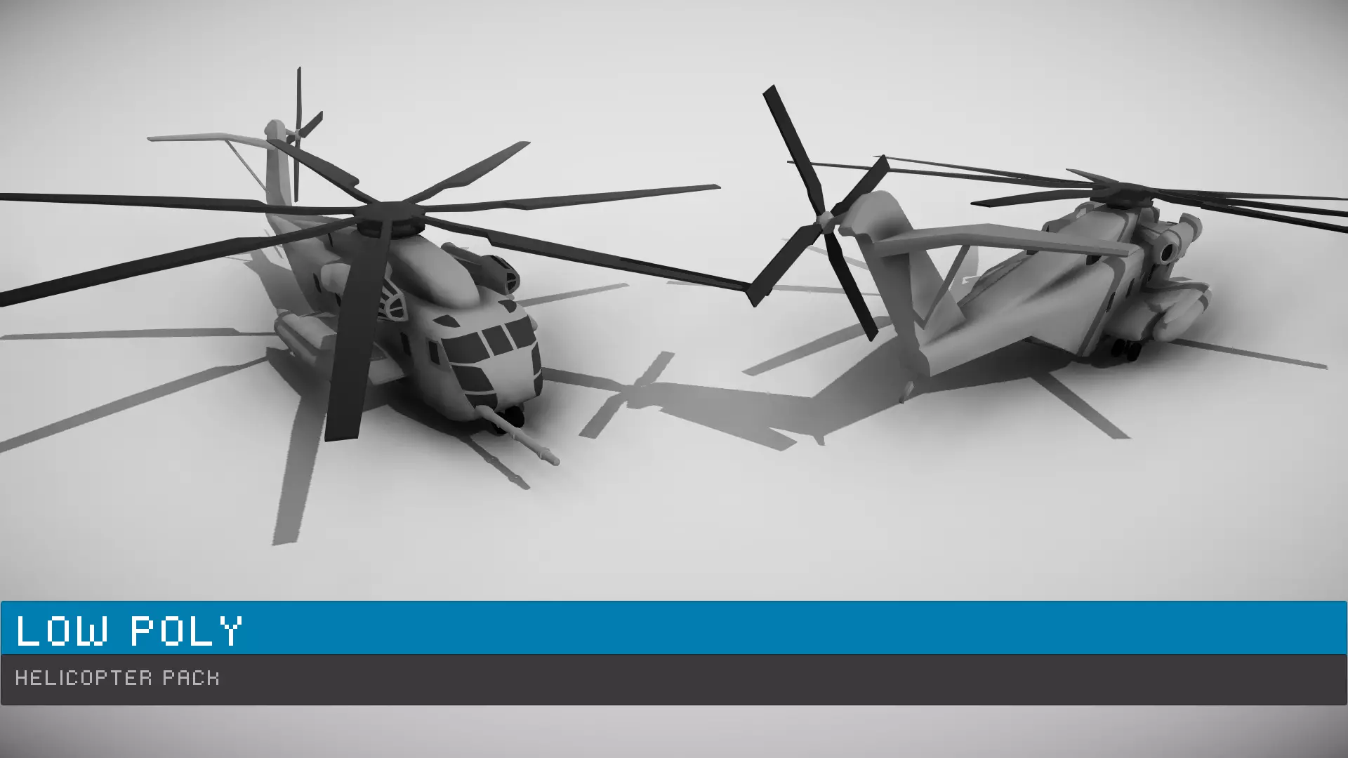 Low Poly Helicopters Pack Low-poly 3D model