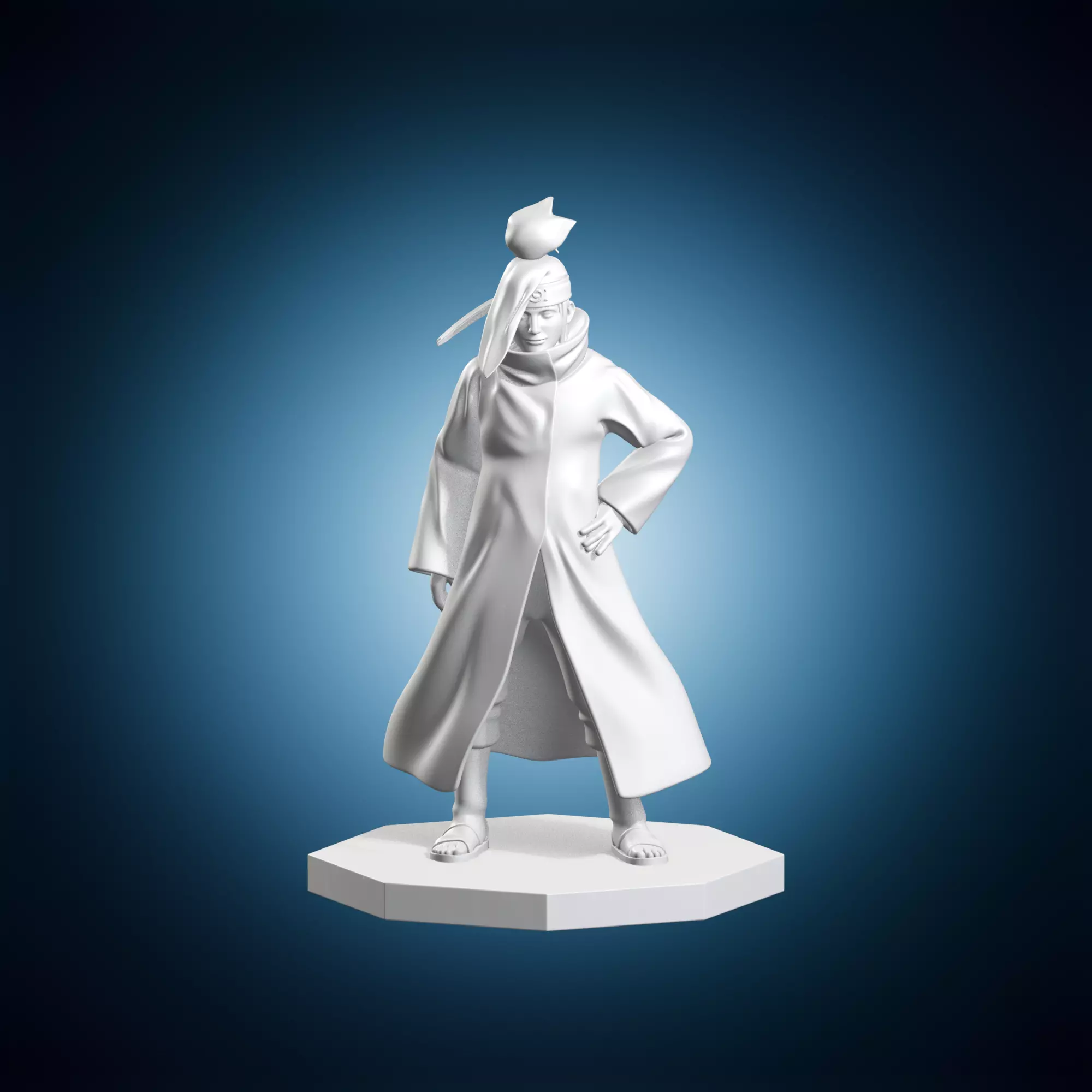 Deidara Anime Ninja Sculpture 3D print model