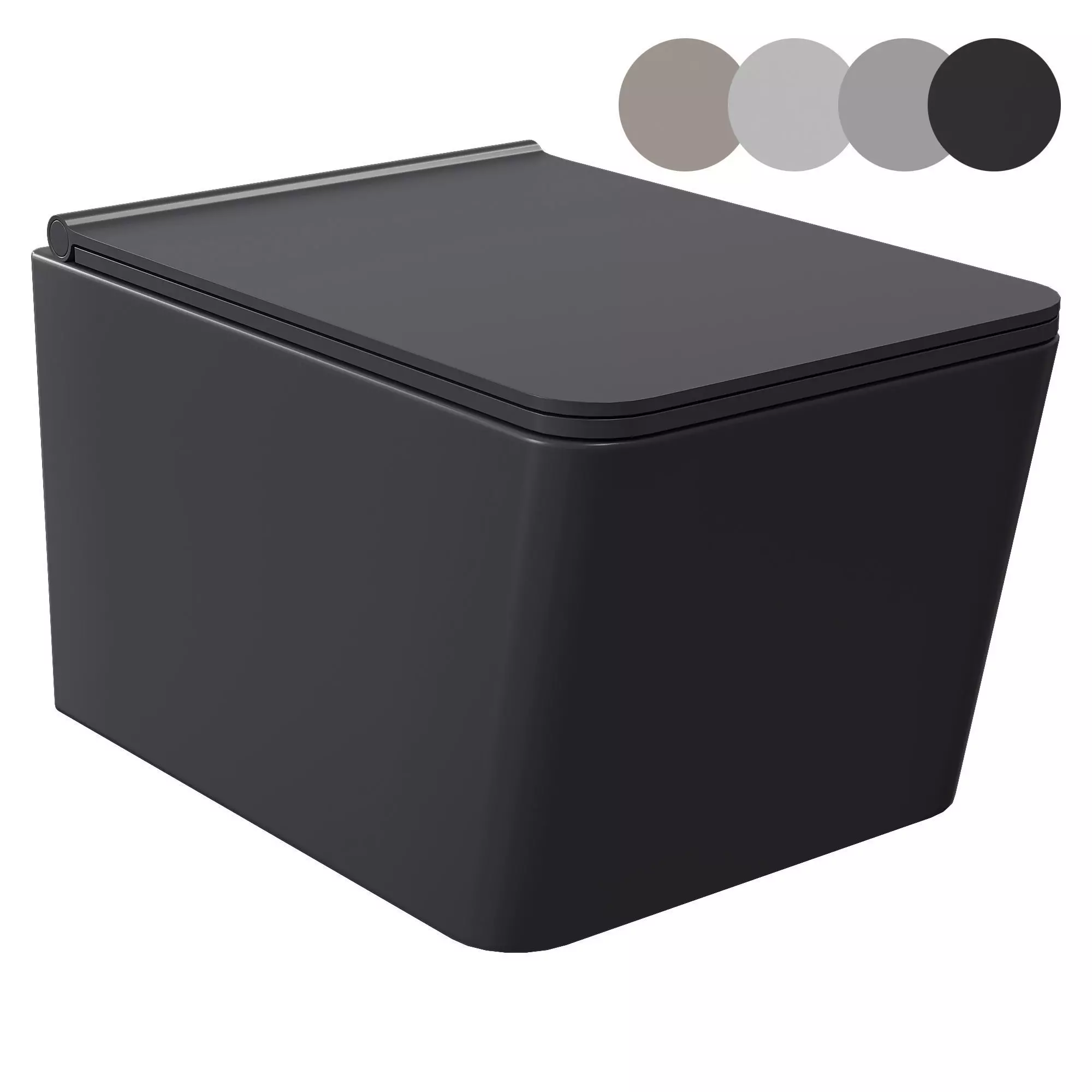 Zen wall hung toilet Low-poly 3D model