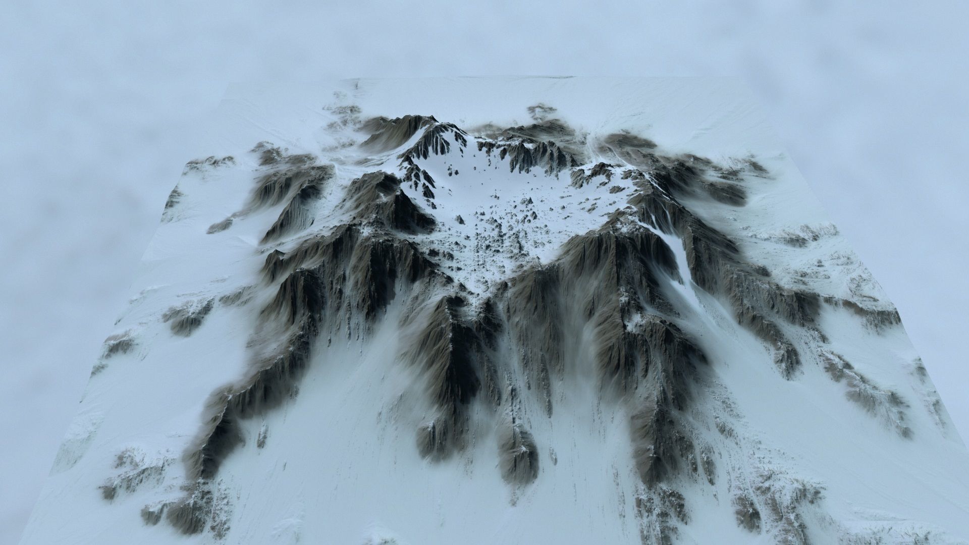 snow volcano 2 Low-poly 3D model_15