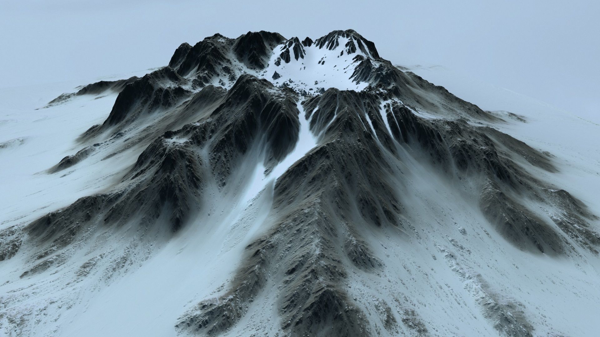 snow volcano 2 Low-poly 3D model_14