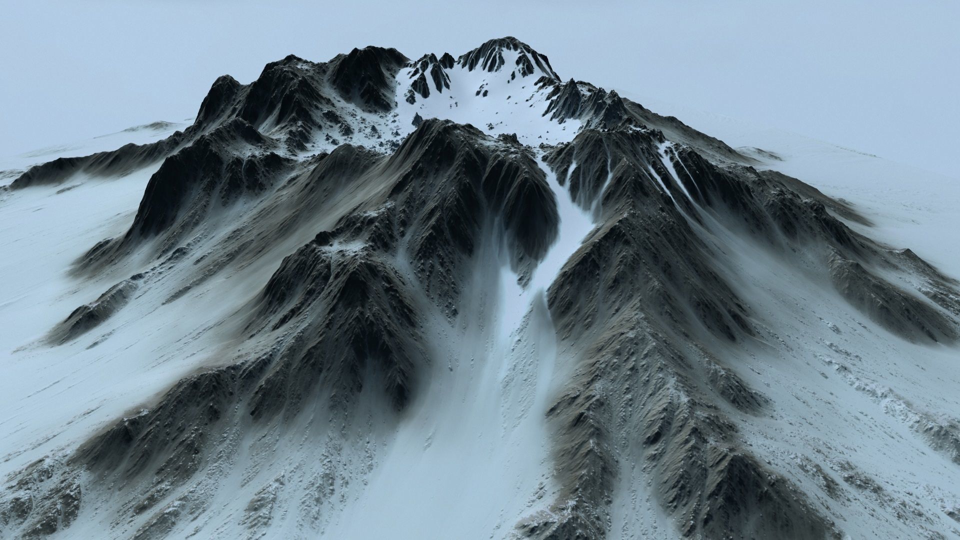 snow volcano 2 Low-poly 3D model_17