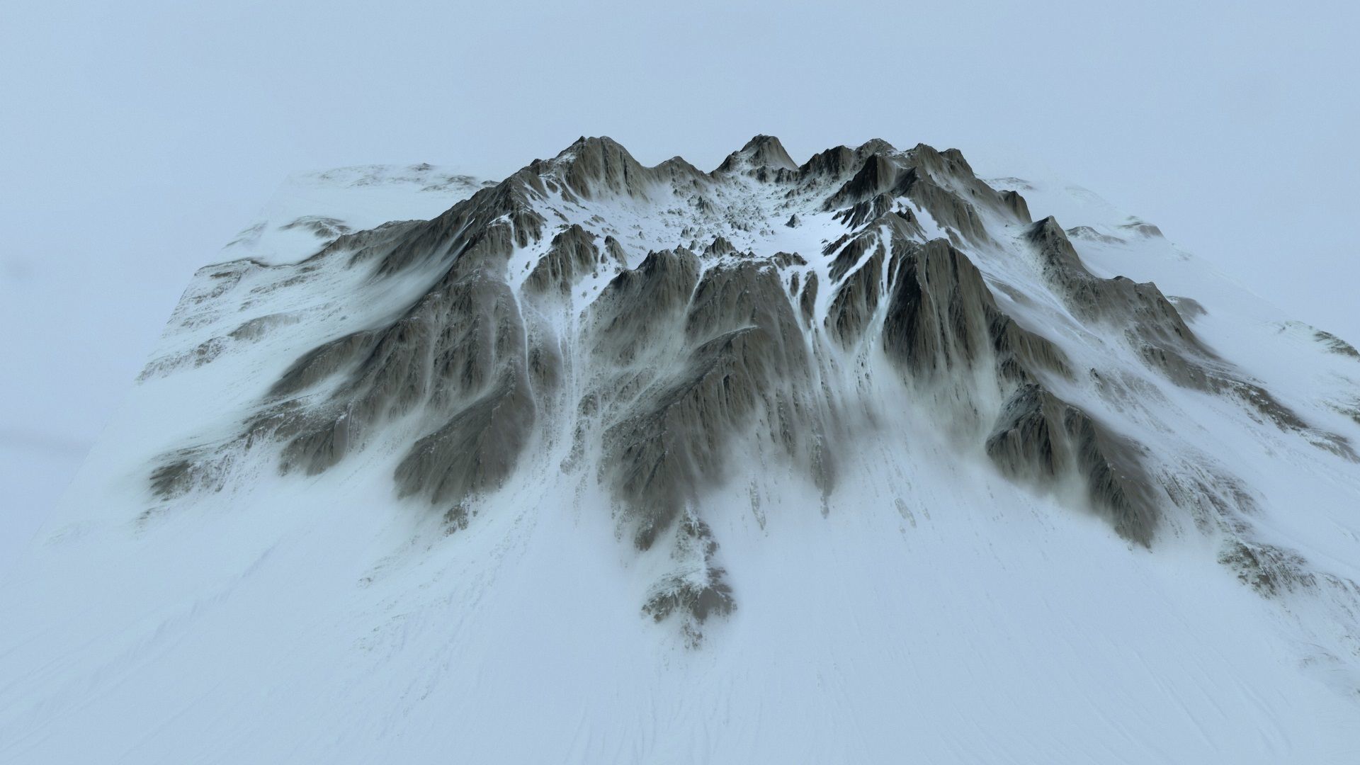 snow volcano 2 Low-poly 3D model_7