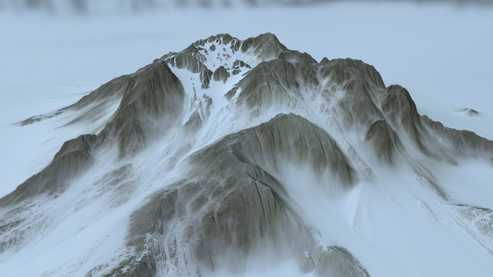 snow volcano 2 Low-poly 3D model_8