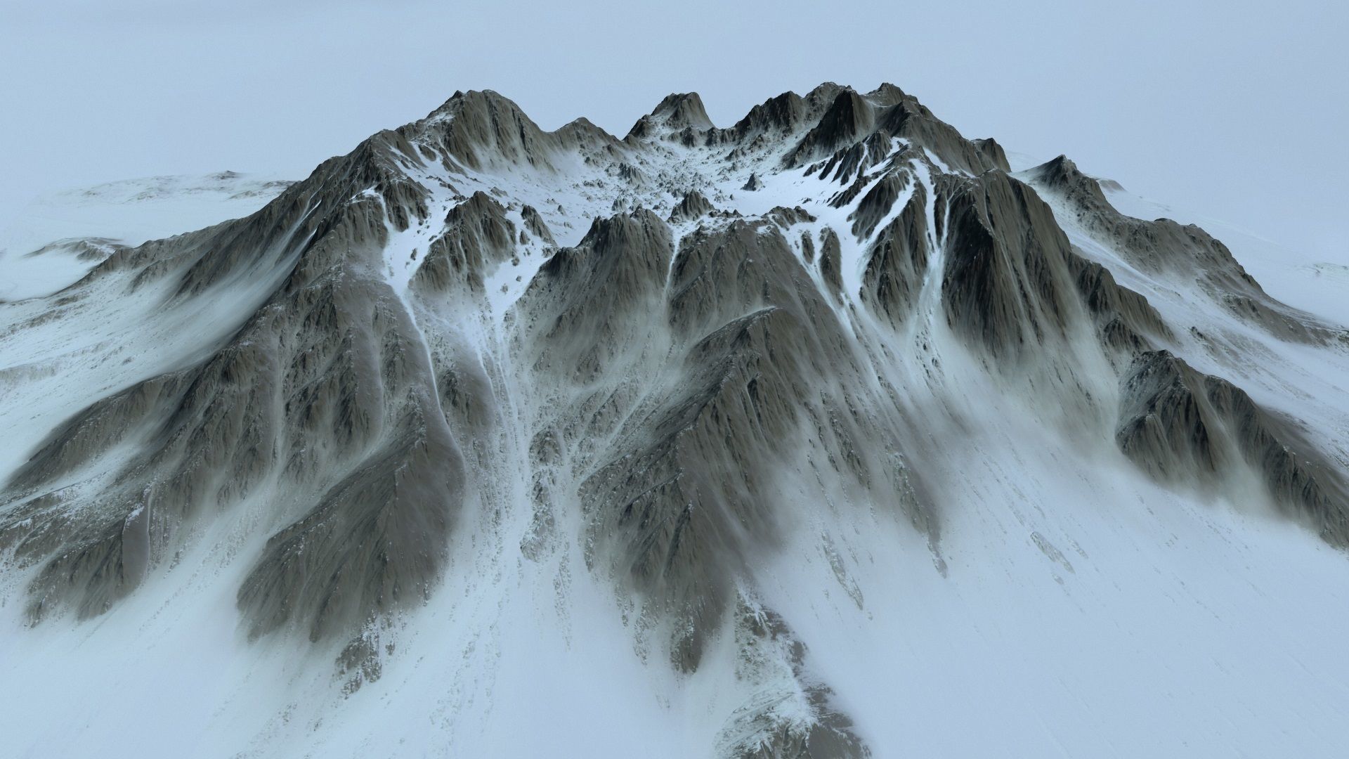 snow volcano 2 Low-poly 3D model_12