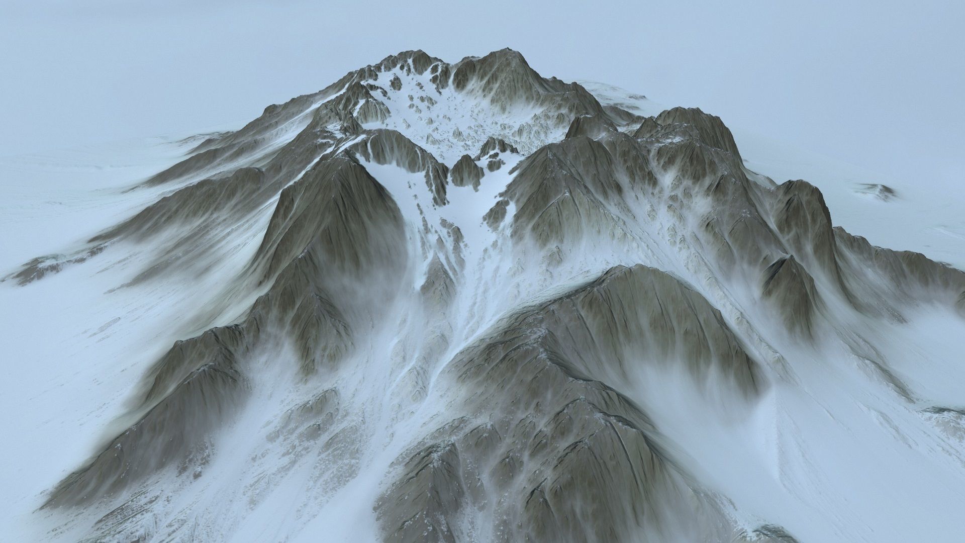 snow volcano 2 Low-poly 3D model_13