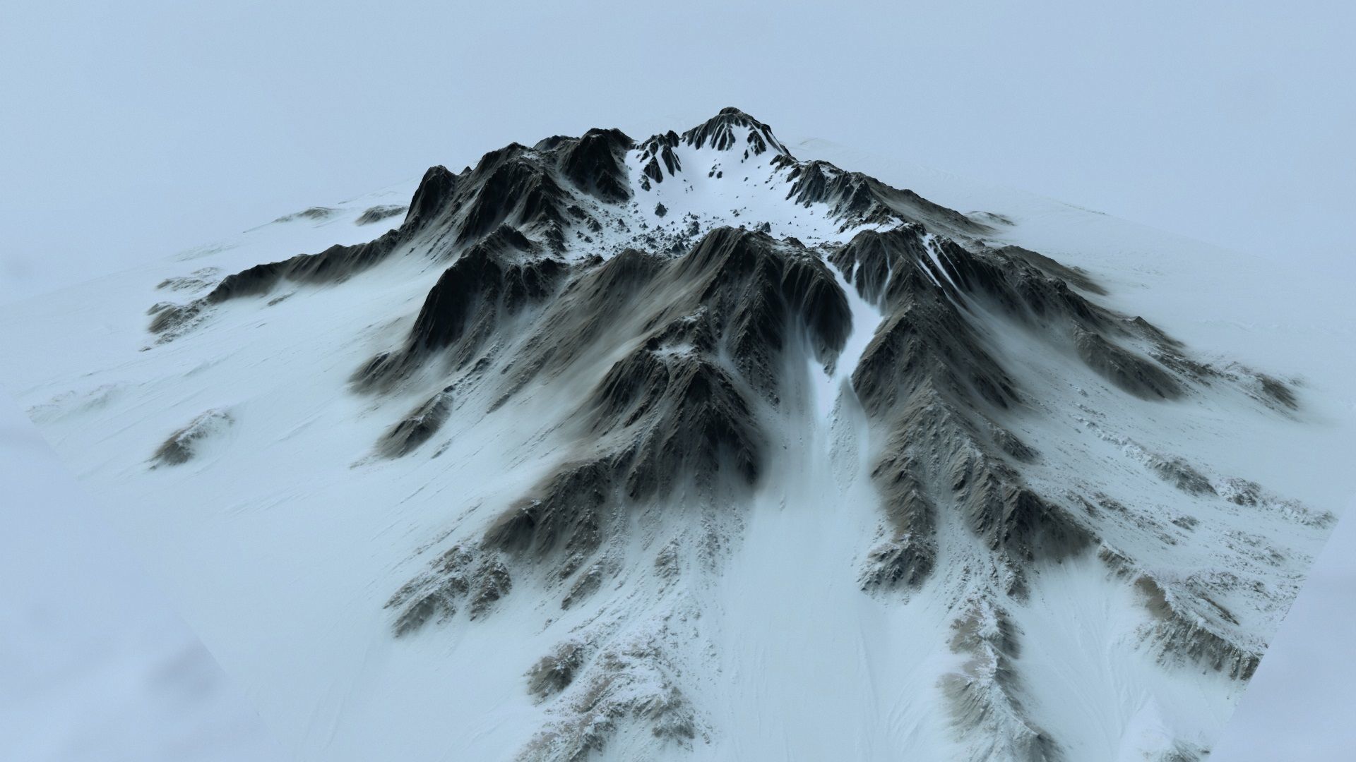 snow volcano 2 Low-poly 3D model_10